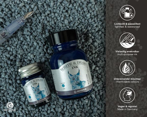 Octopus Write and Draw Ink Blue Lynx 50ml - Image 2