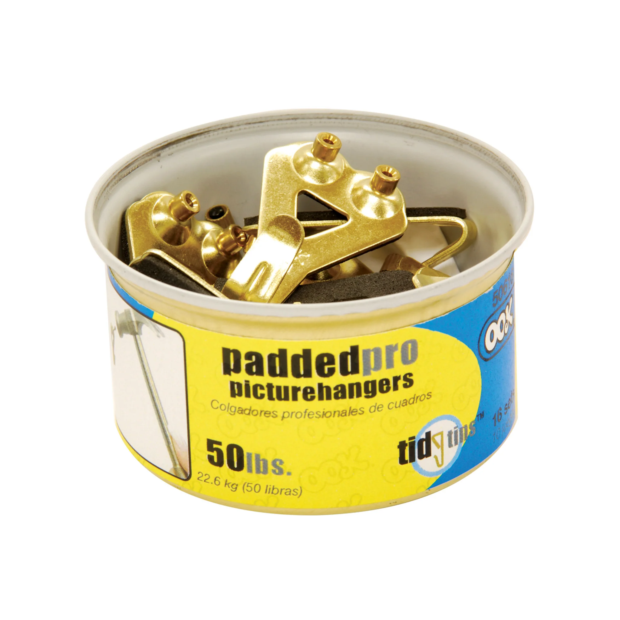 Ook Padded Classic Professional Picture Hanger Tidy Tin 50lb Pack of 10 - Clearance