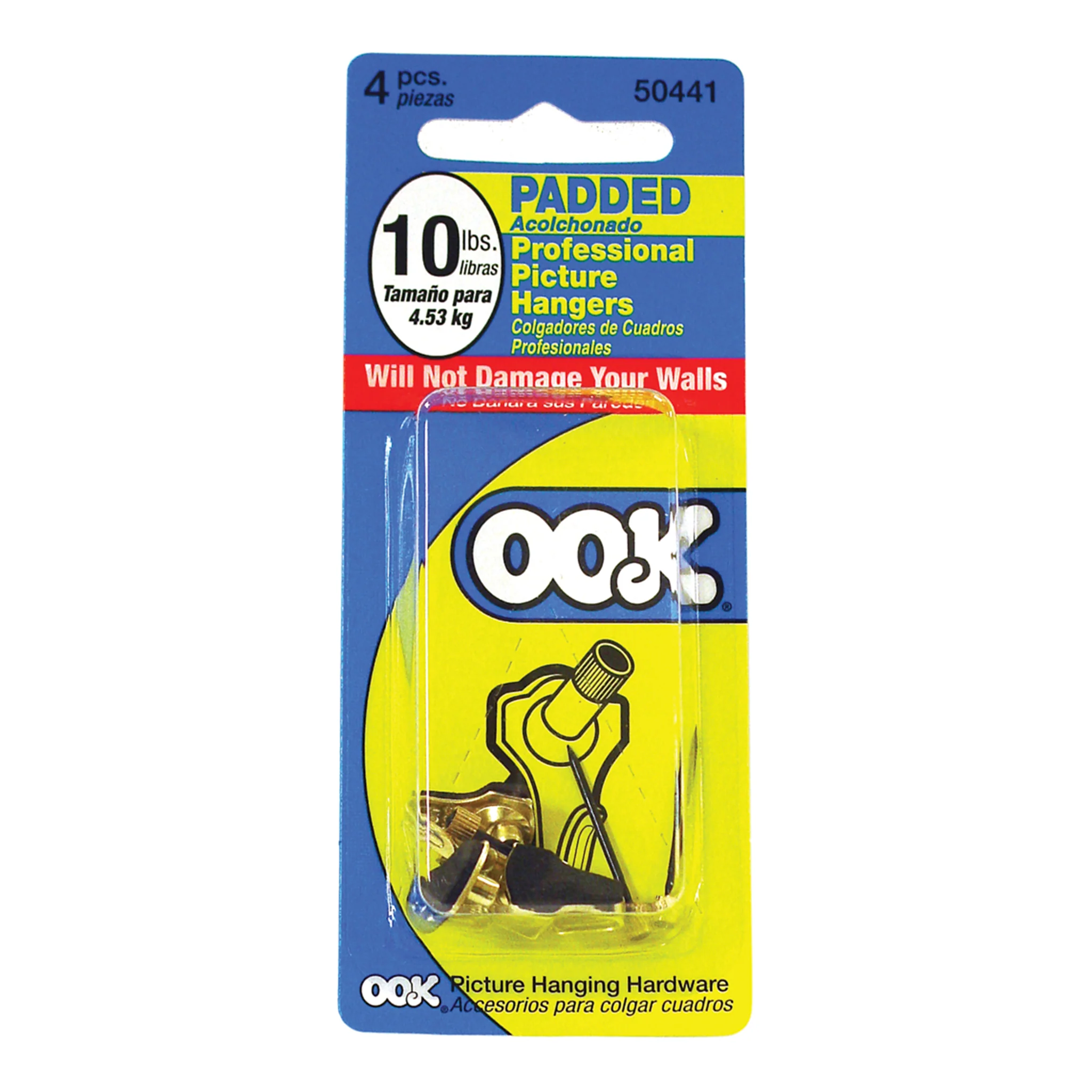 Ook Padded Classic Professional Picture Hangers 10lb Pack of 4 - Clearance