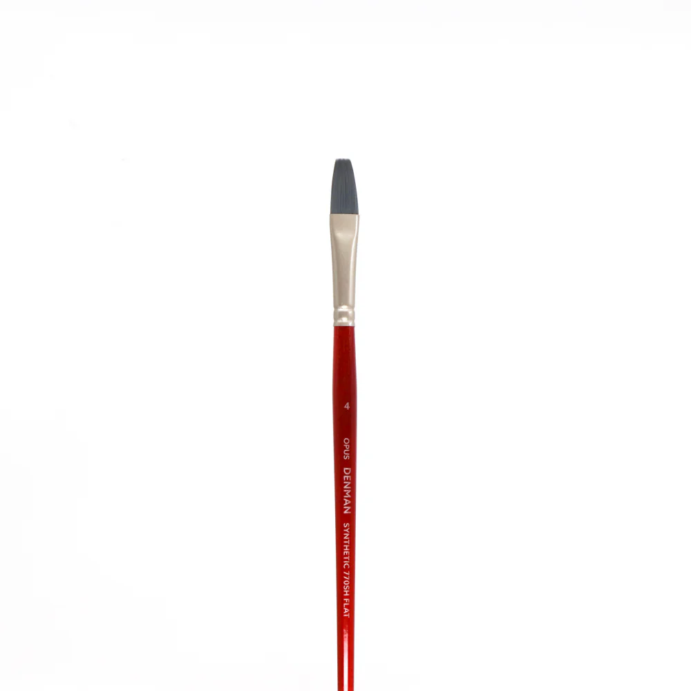 Opus Denman Acrylic Brushes Short Handle - Flat - Image 5