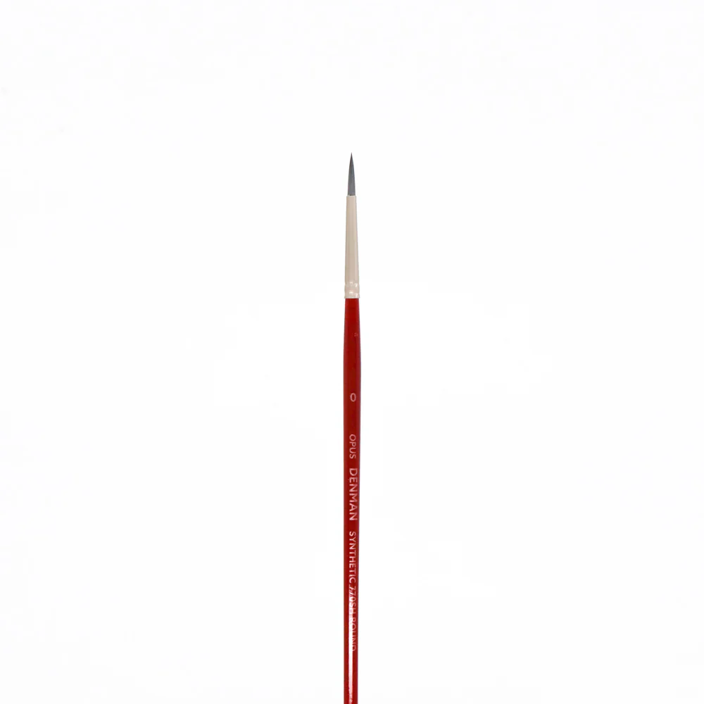 Opus Denman Acrylic Brushes Short Handle - Round - Image 2