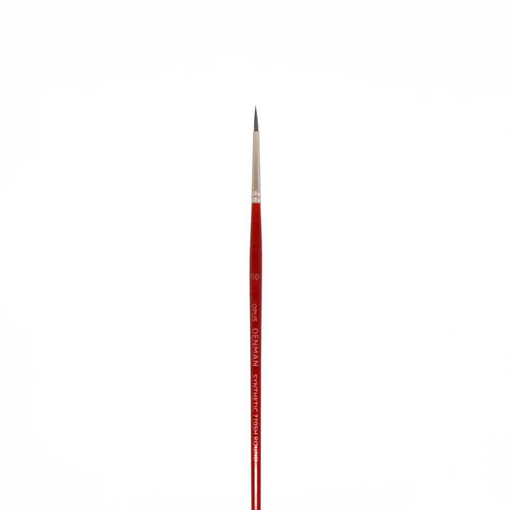 Opus Denman Acrylic Brushes Short Handle - Round - Image 3