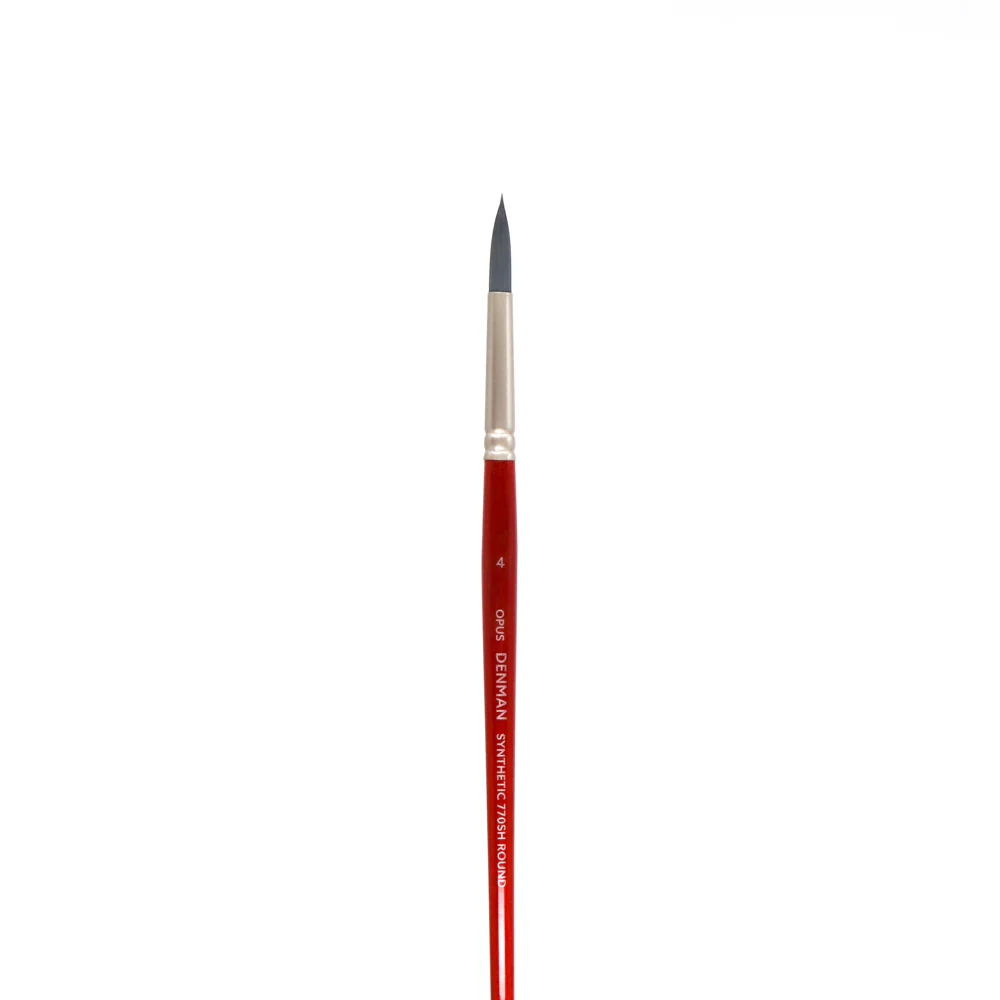Opus Denman Acrylic Brushes Short Handle - Round - Image 5