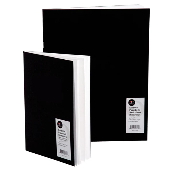 Opus Essential Paperback Sketchbook Black 8.5" x 11"