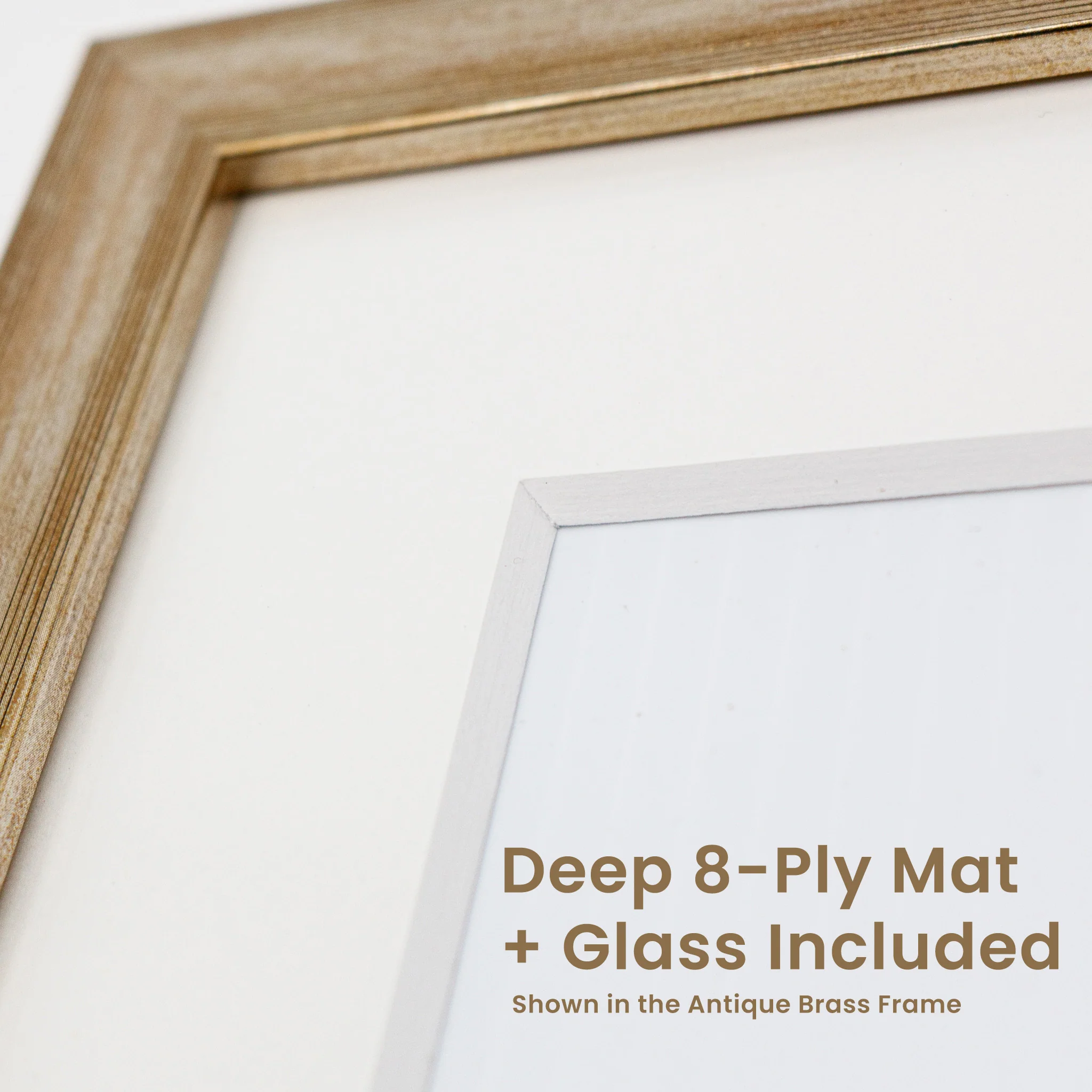 Opus West Coast Wood Frames with Glass - Antique Brass - Clearance - Image 3