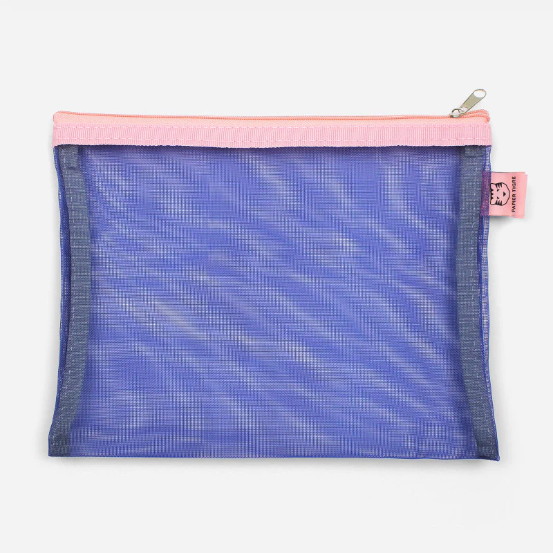 Papier Tigre Mesh Pouch (M) - Indigo & Pink - Image 5