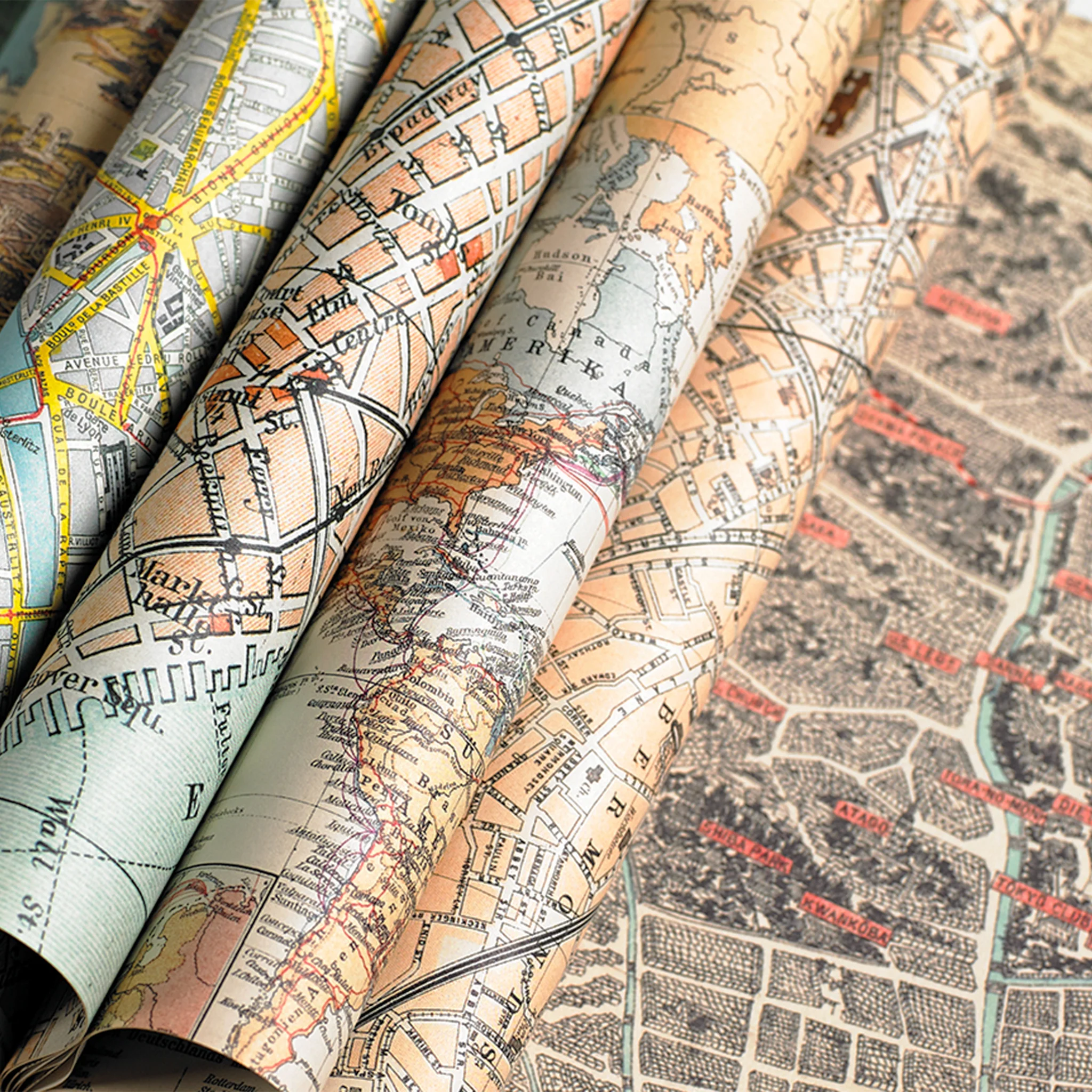 Pepin Press Gift & Creative Paper - Maps - Image 2
