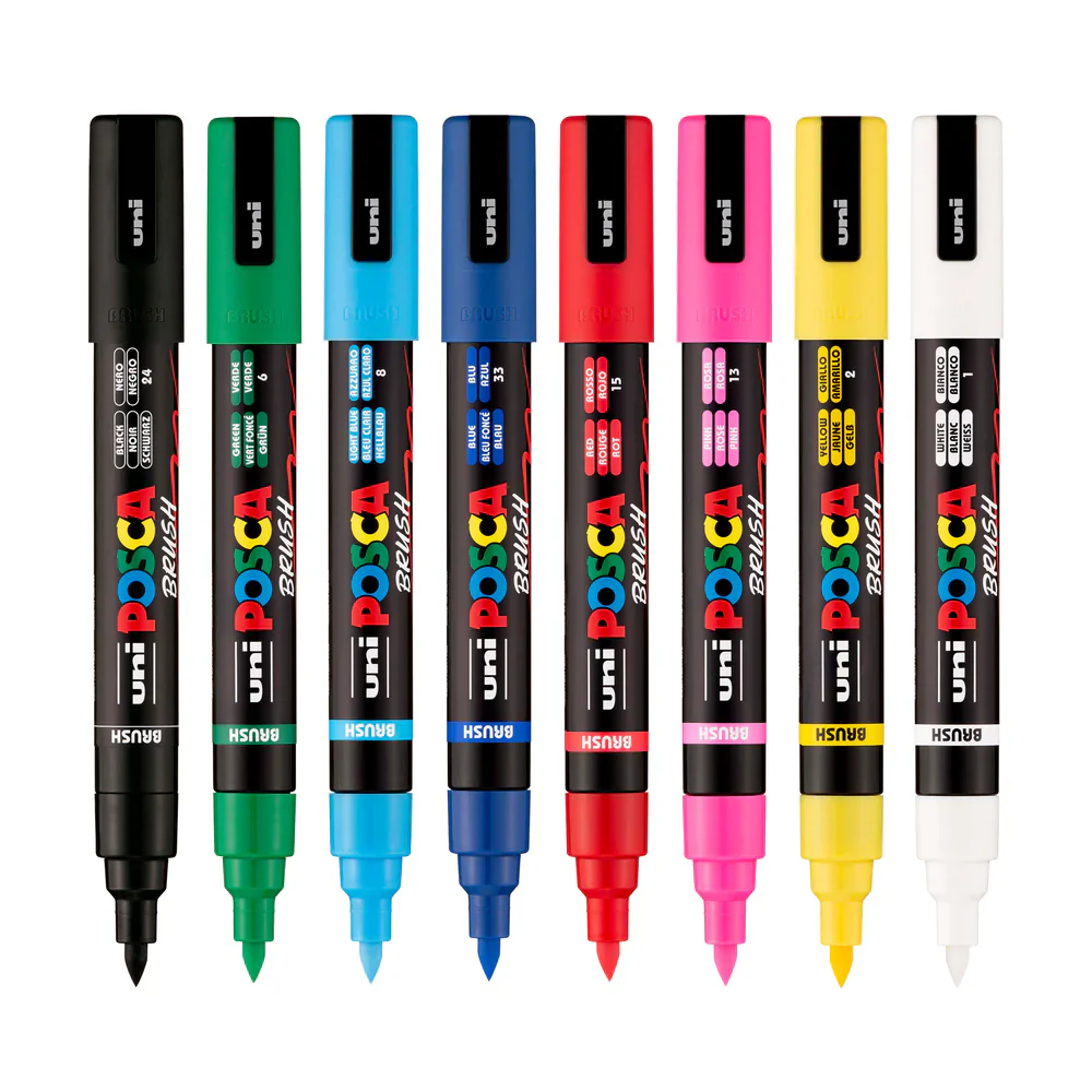 POSCA Acrylic Paint Marker PC-5BR Brush Set of 8 - Image 9