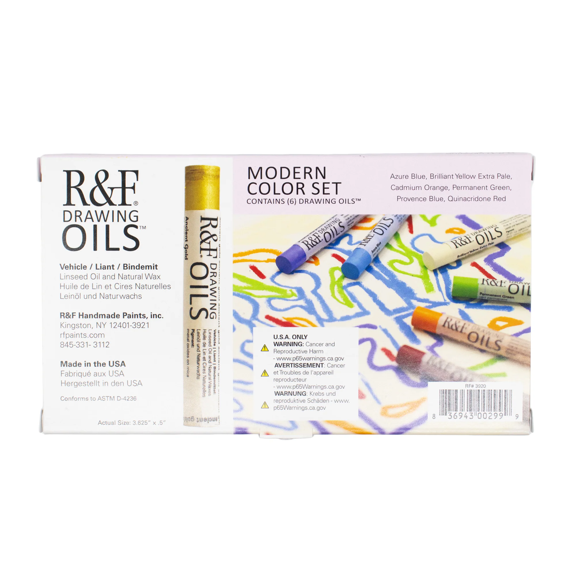 R&F Drawing Oil Color Set of 6 - Modern - Image 3