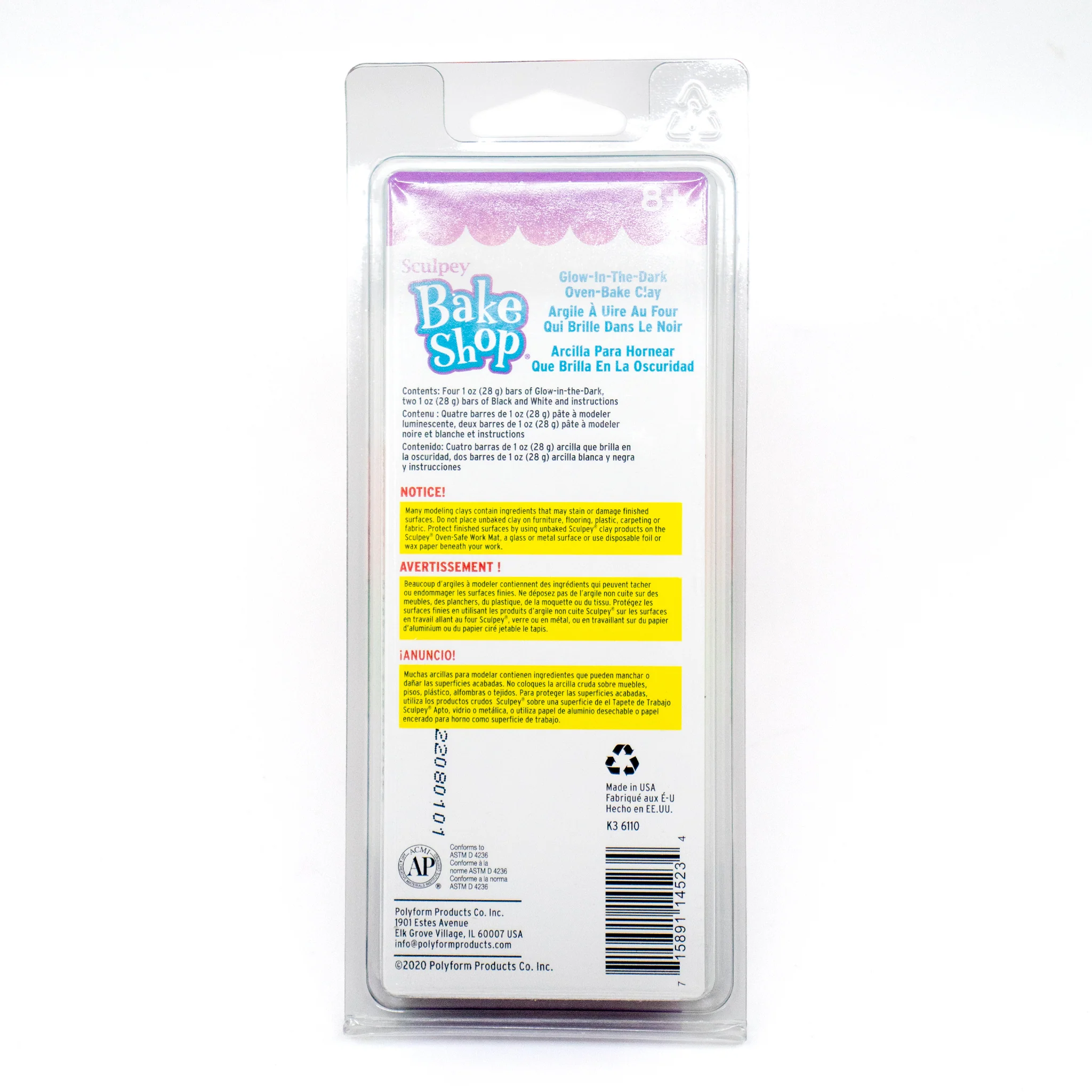 Sculpey Bake Shop Glow-In-The-Dark Clay Set of 6 - Image 2