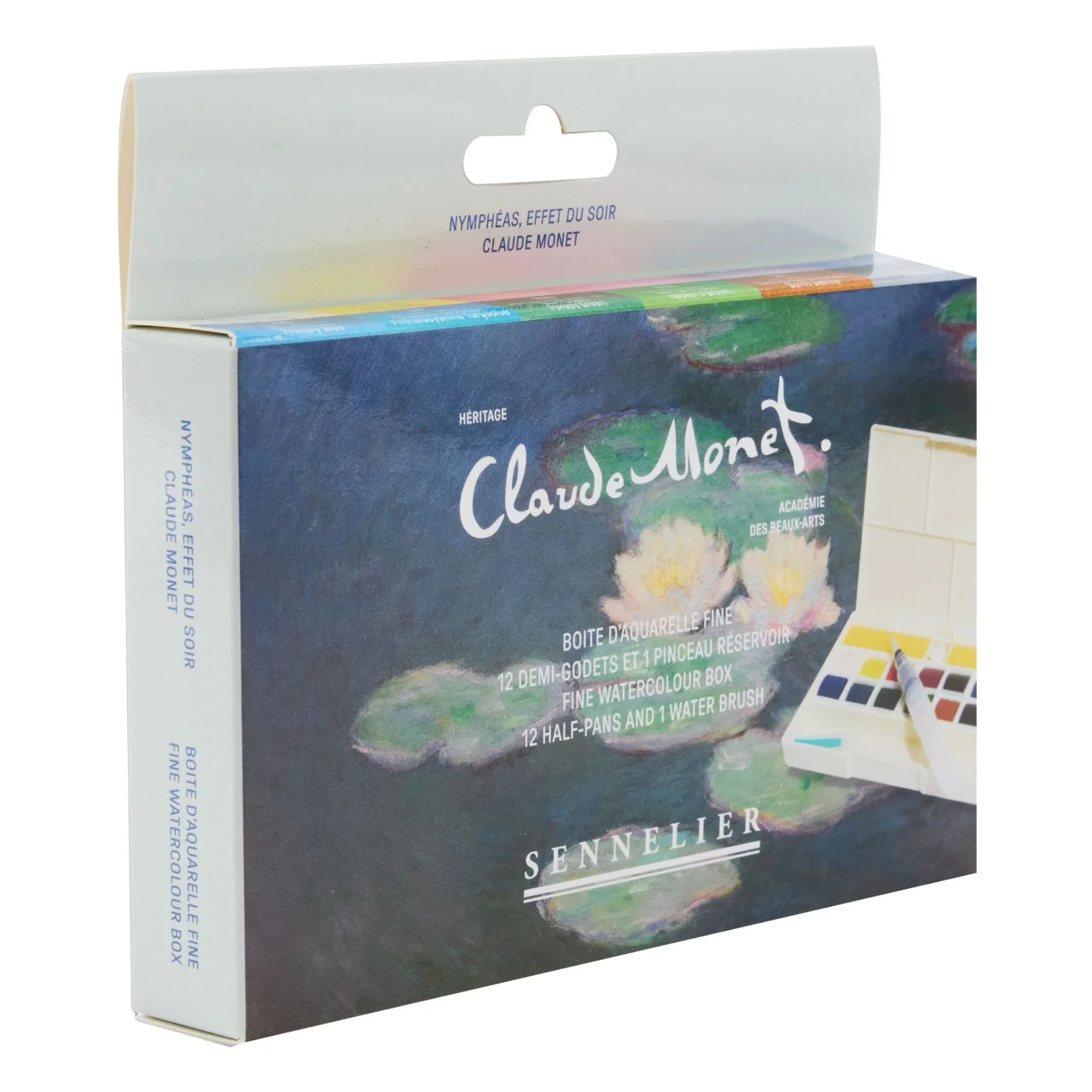 Sennelier x Claude Monet La Petite Aquarelle Watercolor Set - Water Lilies,Evening Effect - Image 3