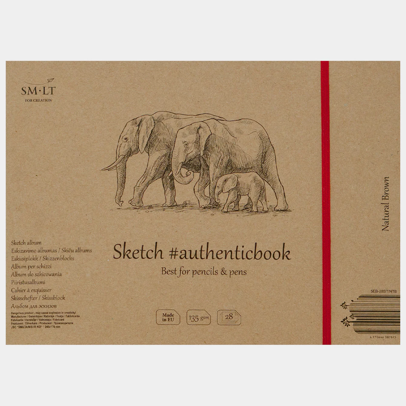 SM•LT #authenticbook Brown Sketch Album – 9" x 7"