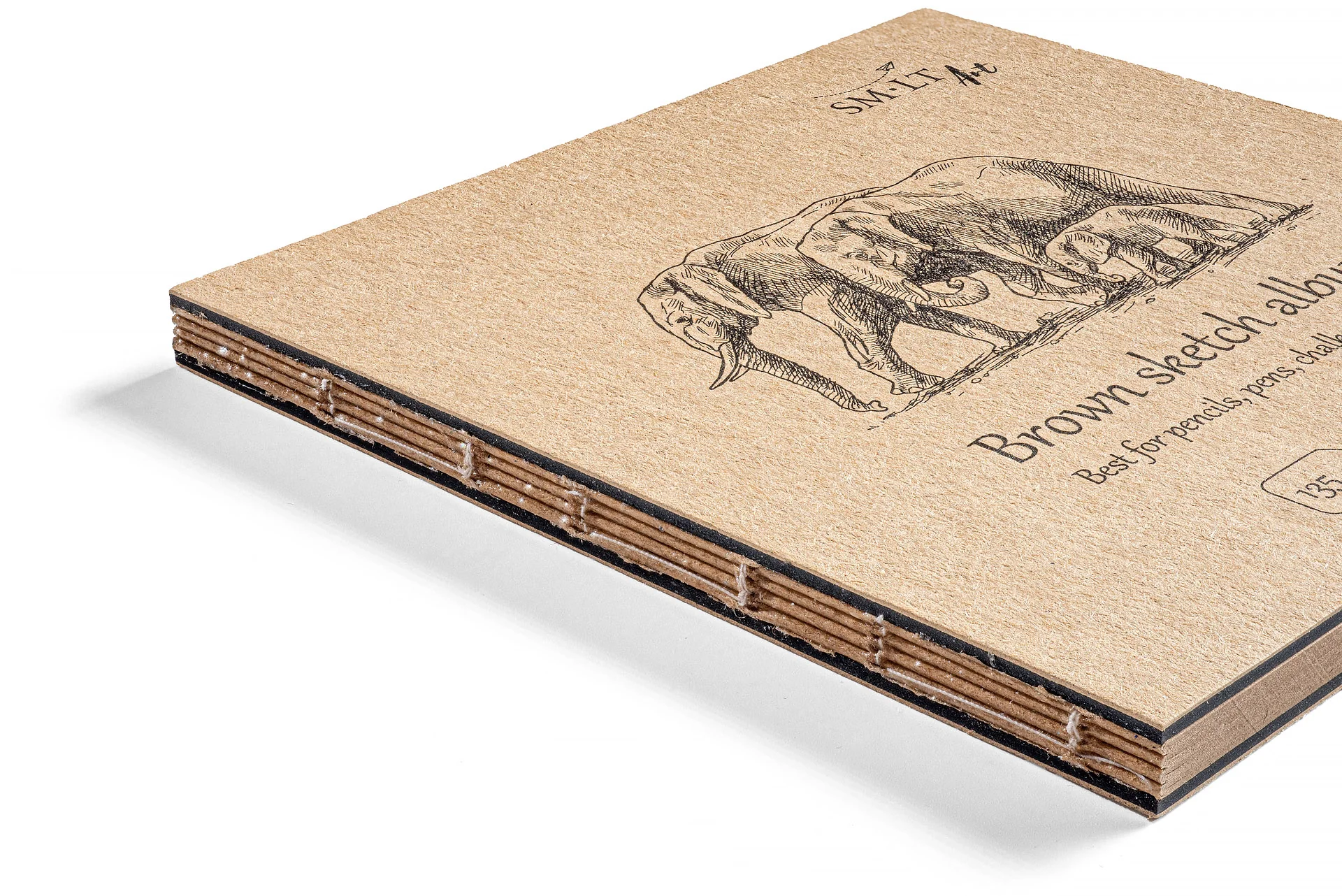SM•LT Layflat Brown Sketch Album – 5.5" x 5.5" - Image 3