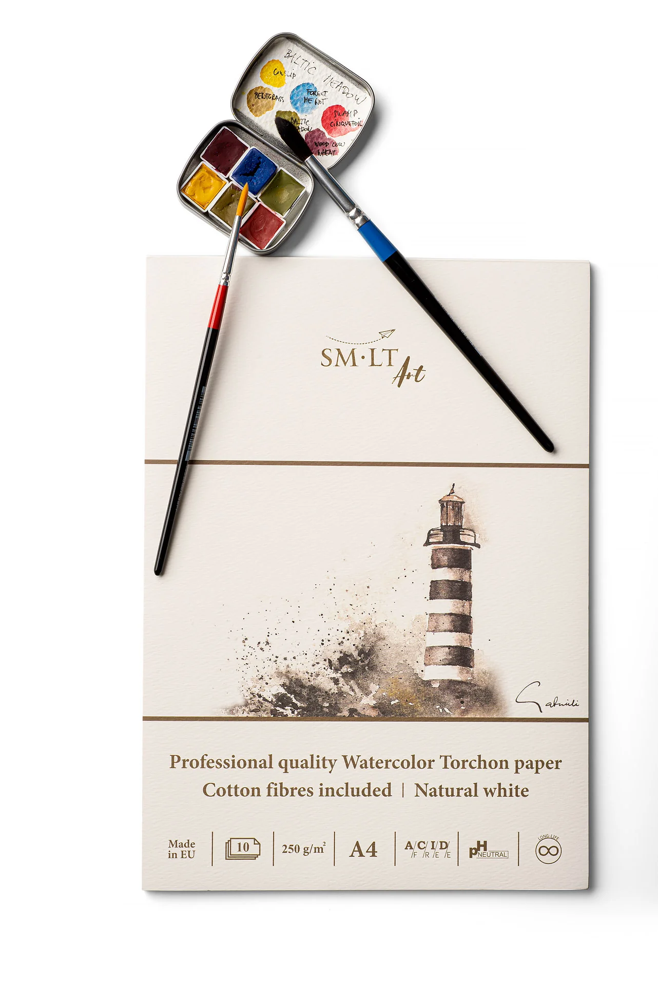 SM•LT Professional Watercolour Torchon Stiched Pad – 300gsm 20 x 28cm - Clearance