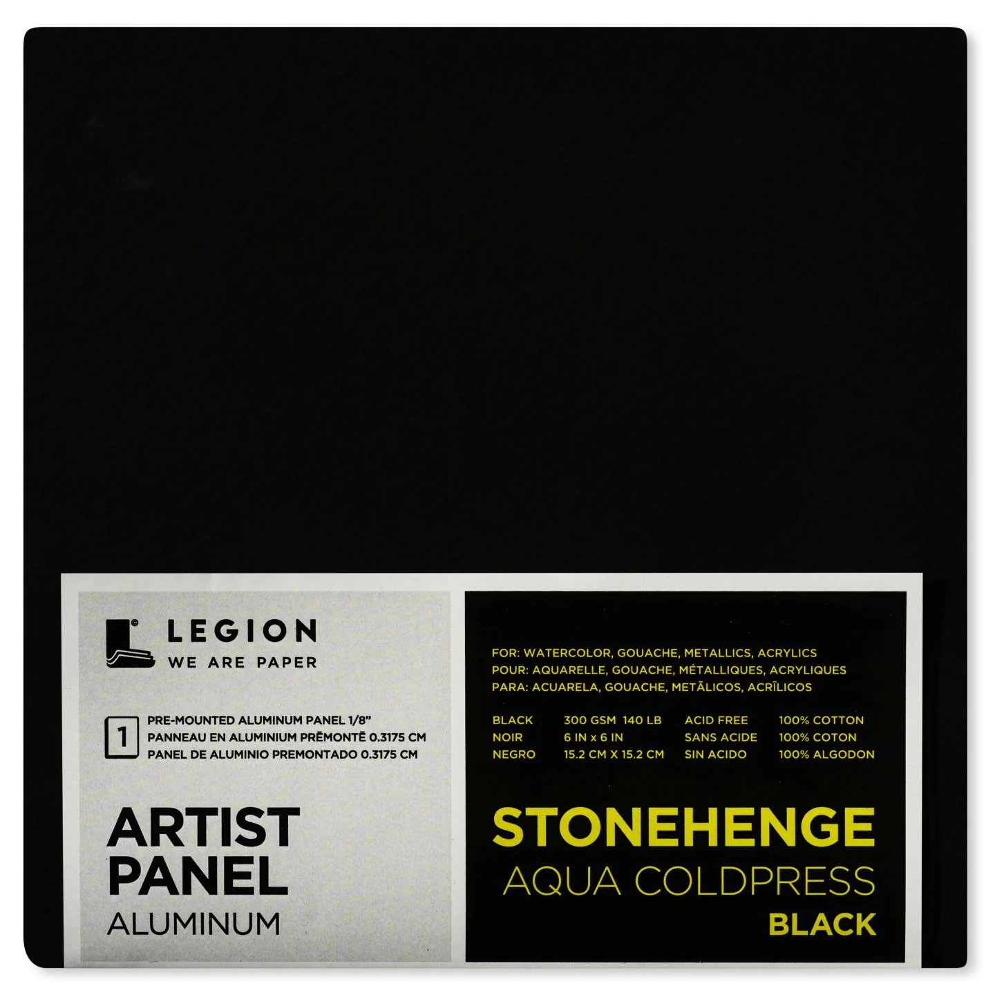 Stonehenge Aqua Black Aluminum Artist Panels 6" x 6"