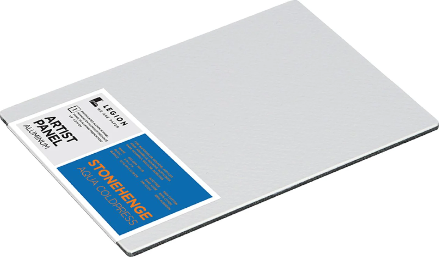 Stonehenge Aqua Cold Press White Aluminum Panel 5" x 7" - Image 2