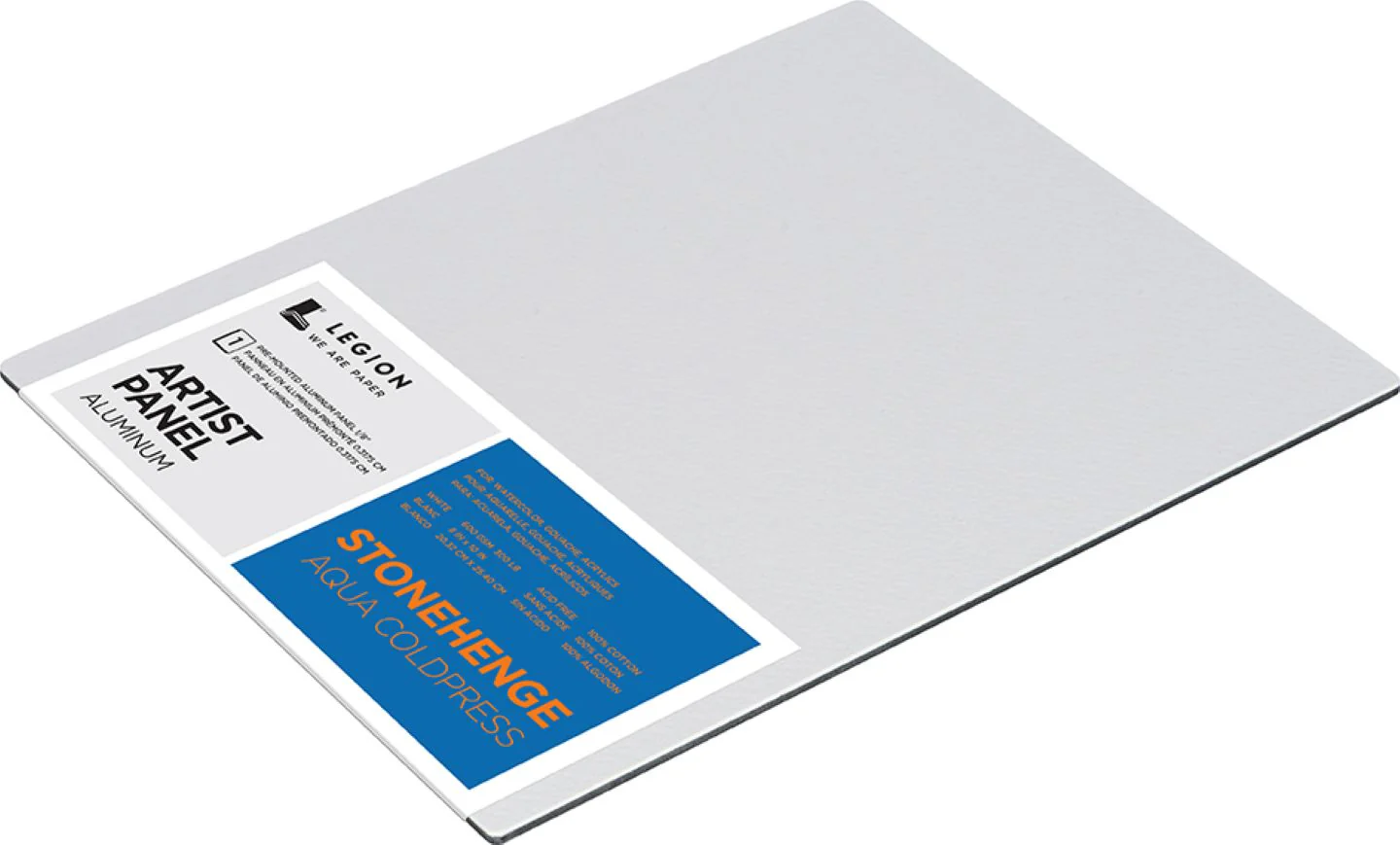 Stonehenge Aqua Cold Press White Aluminum Panel 8" x 10" - Image 2