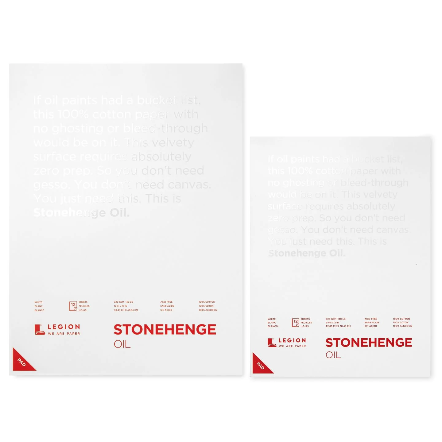 Stonehenge Oil Paper Pad 320gsm/140lb 12" x 16" - Image 8