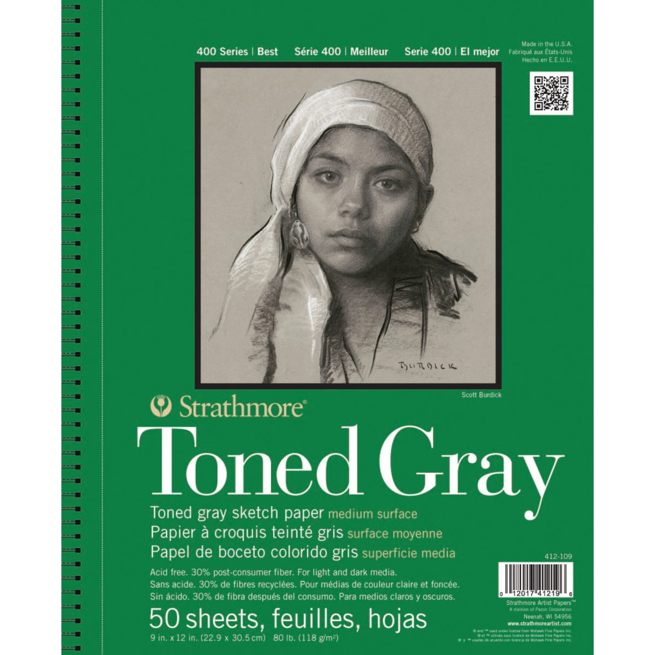 Strathmore 400 Series Sketchbooks - Toned Gray - Image 2