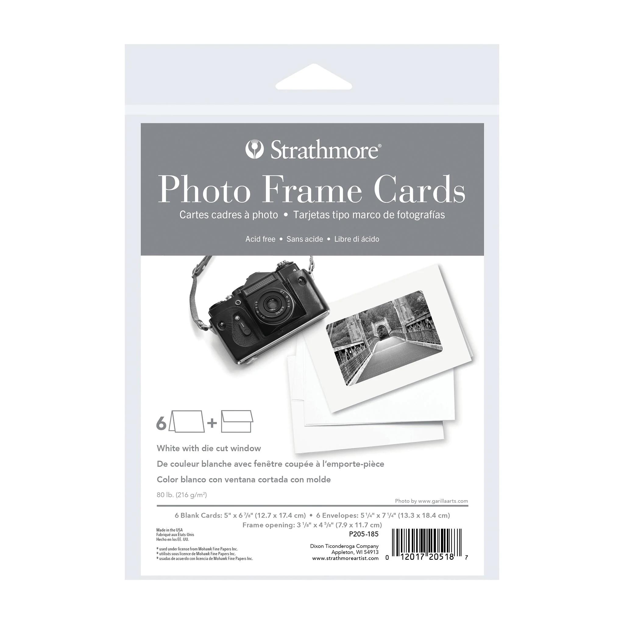 Strathmore Photo Frame Cards White Pack of 6 - 5" x 6 7/8"