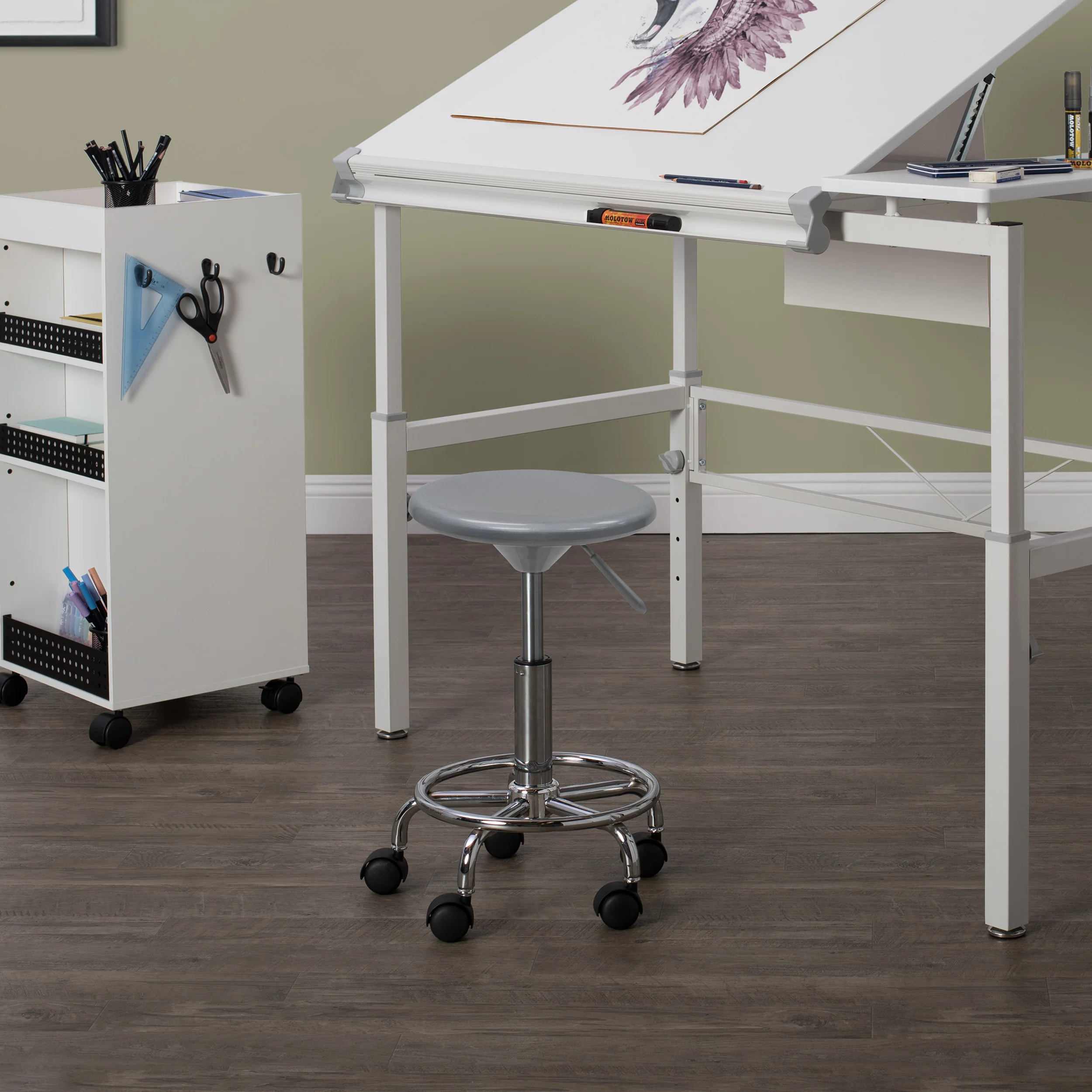 Studio Designs Studio Stool Silver (Special Order) - Image 4