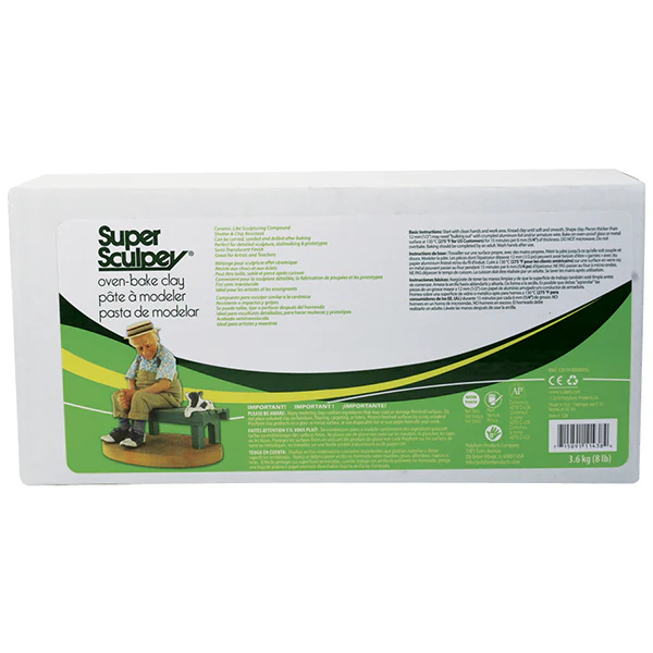 Super Sculpey Clay Semi Translucent Beige - 8lb