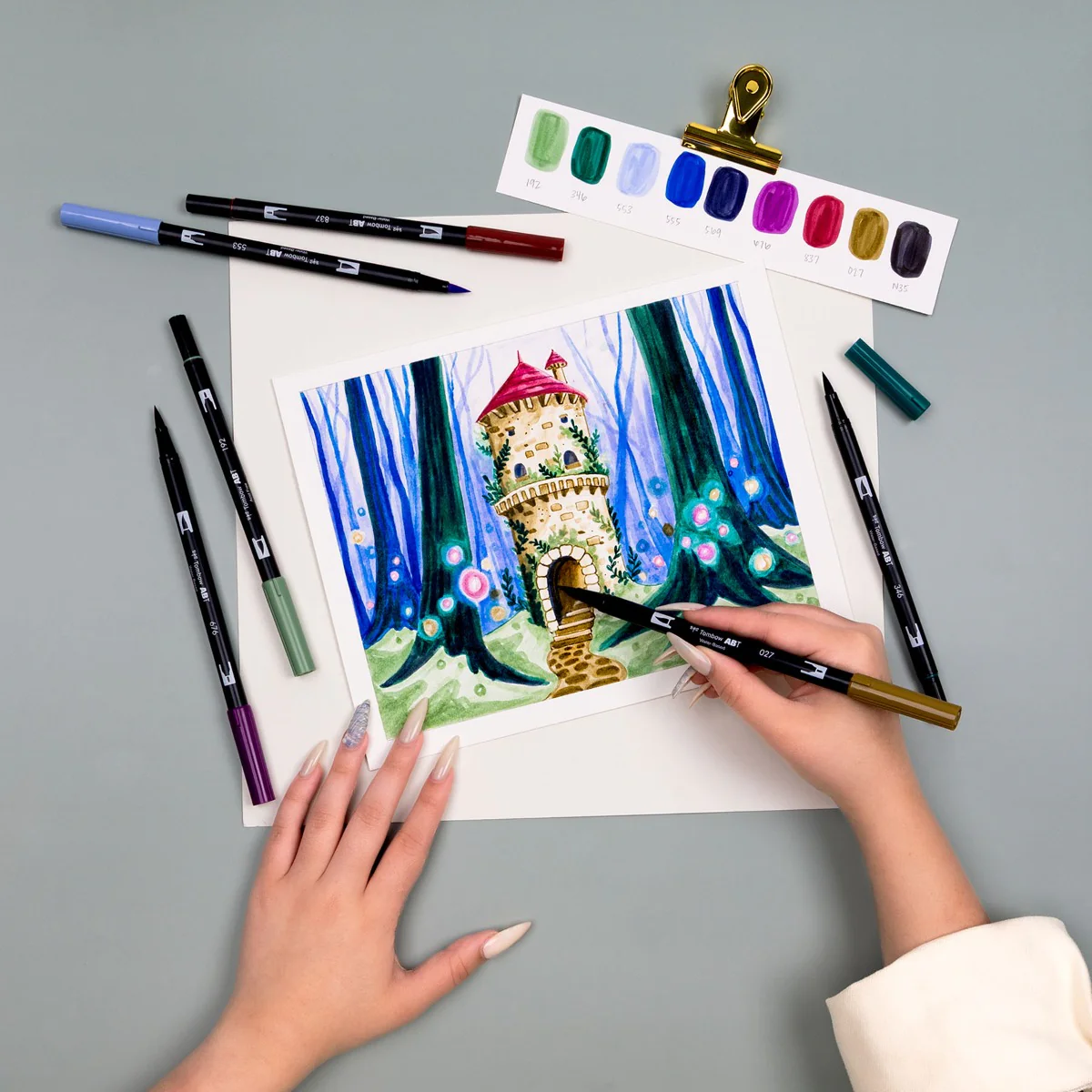 Tombow Dual Brush Pen Set of 10 - Dragons - Image 5