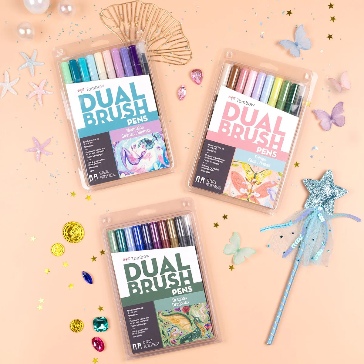 Tombow Dual Brush Pen Set of 10 - Dragons - Image 9