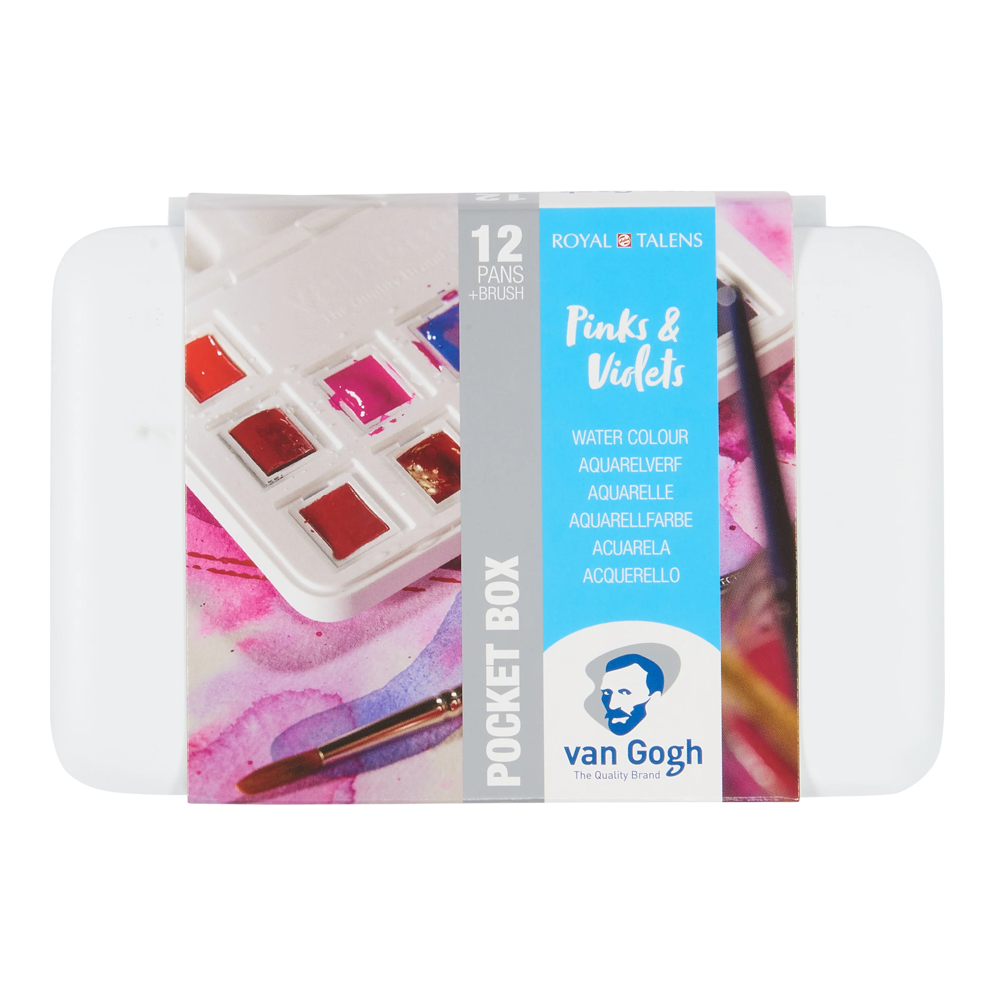 van Gogh Water Colour Pocket Box Pinks & Violets Set of 12