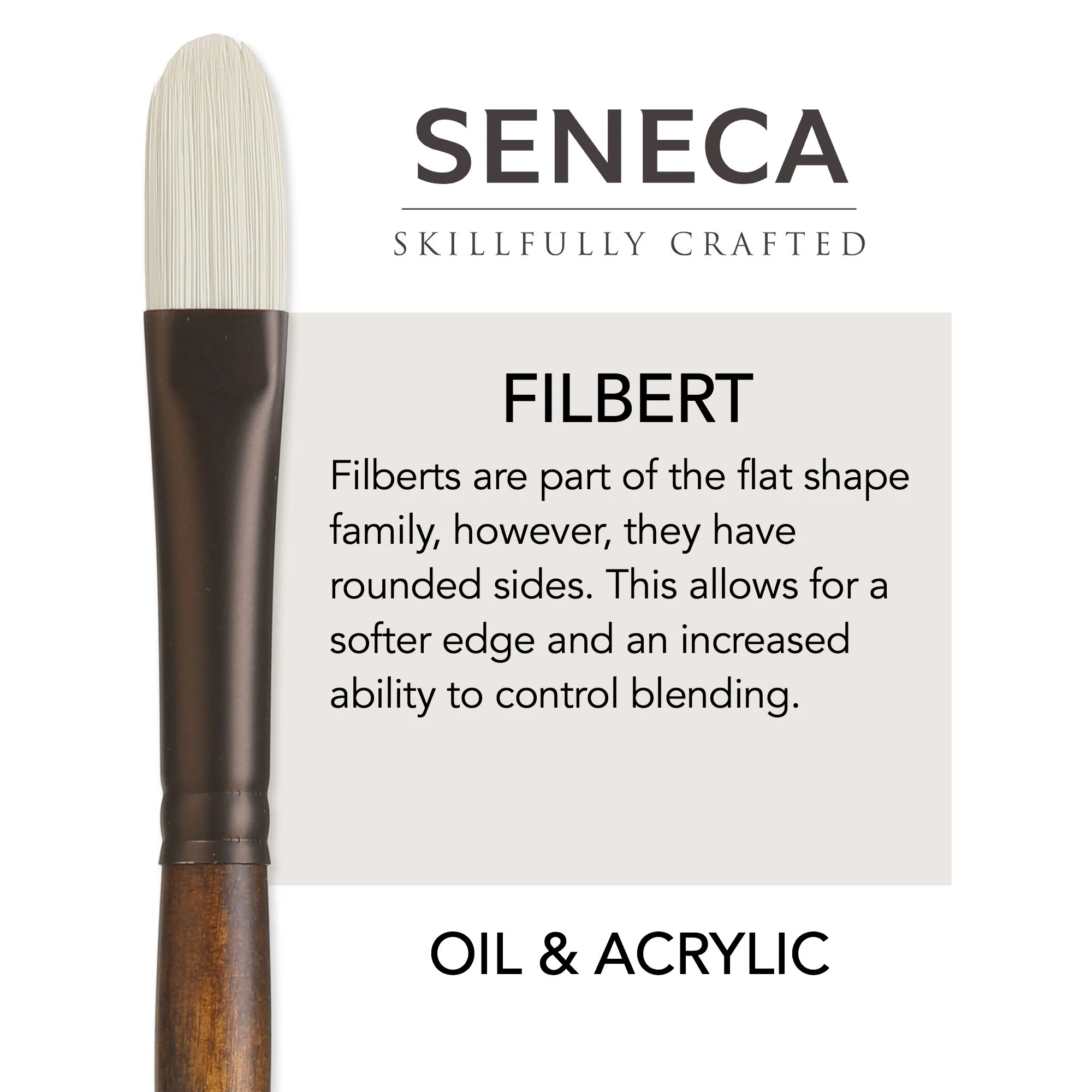 Willow Wolfe Seneca Oil & Acrylic Brushes - Filbert - Image 2
