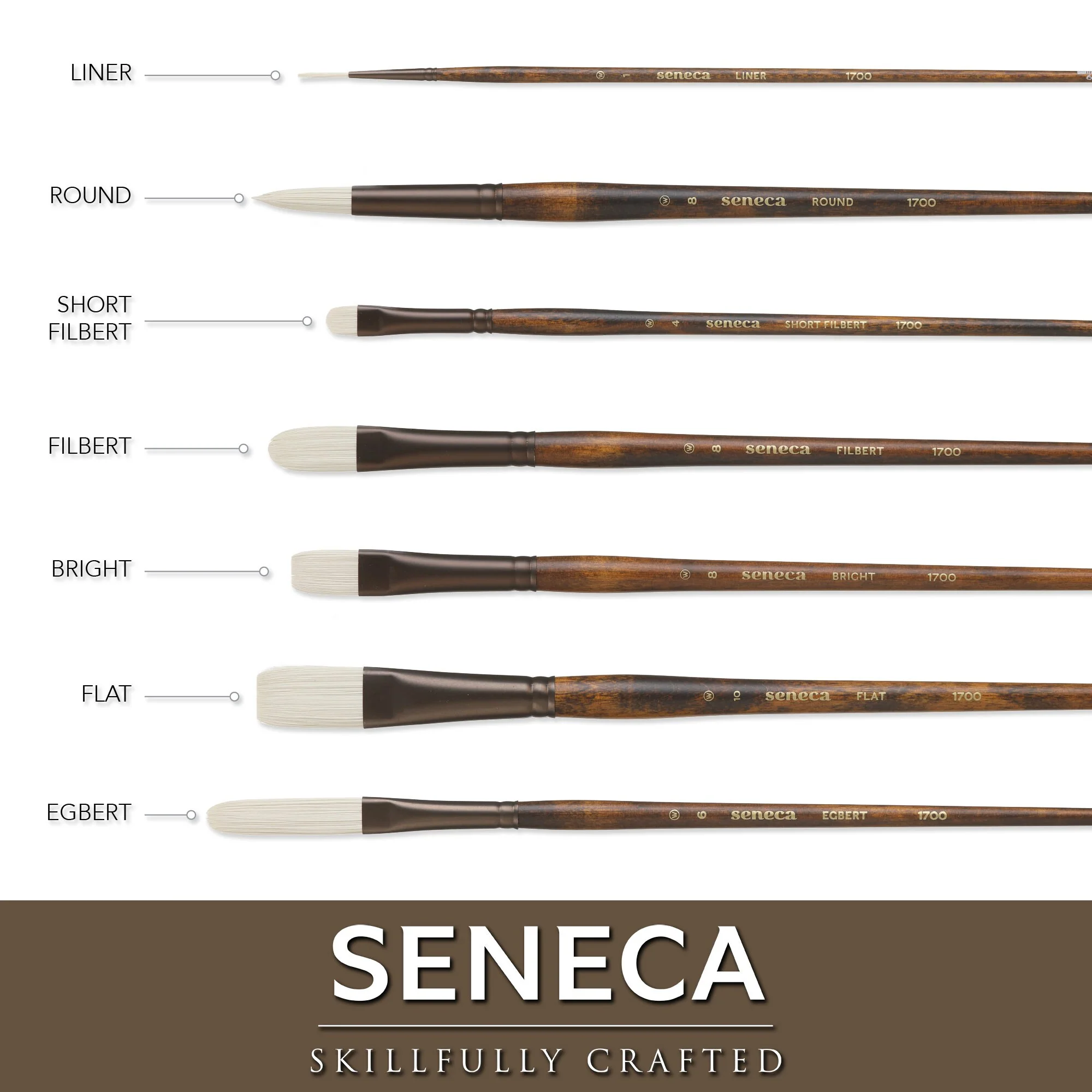 Willow Wolfe Seneca Oil & Acrylic Brushes - Angle Shader - Image 3