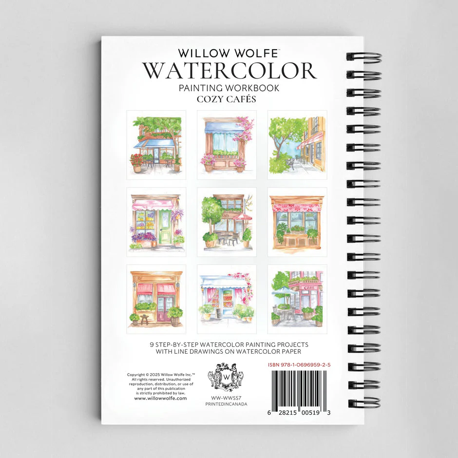 Willow Wolfe Watercolor Workbook - Cozy Cafes - Image 4