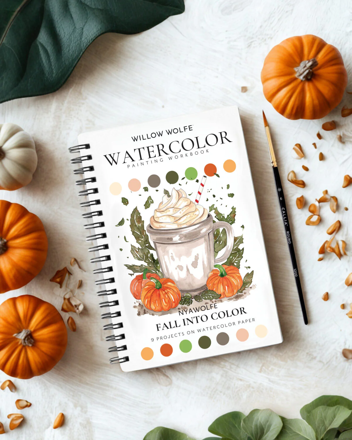 Willow Wolfe Watercolor Workbook - Fall Into Color - Image 2
