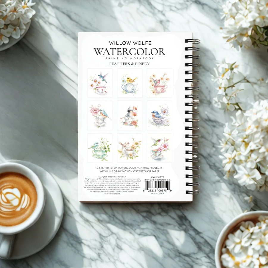 Willow Wolfe Watercolor Workbook - Feathers & Finery - Image 4