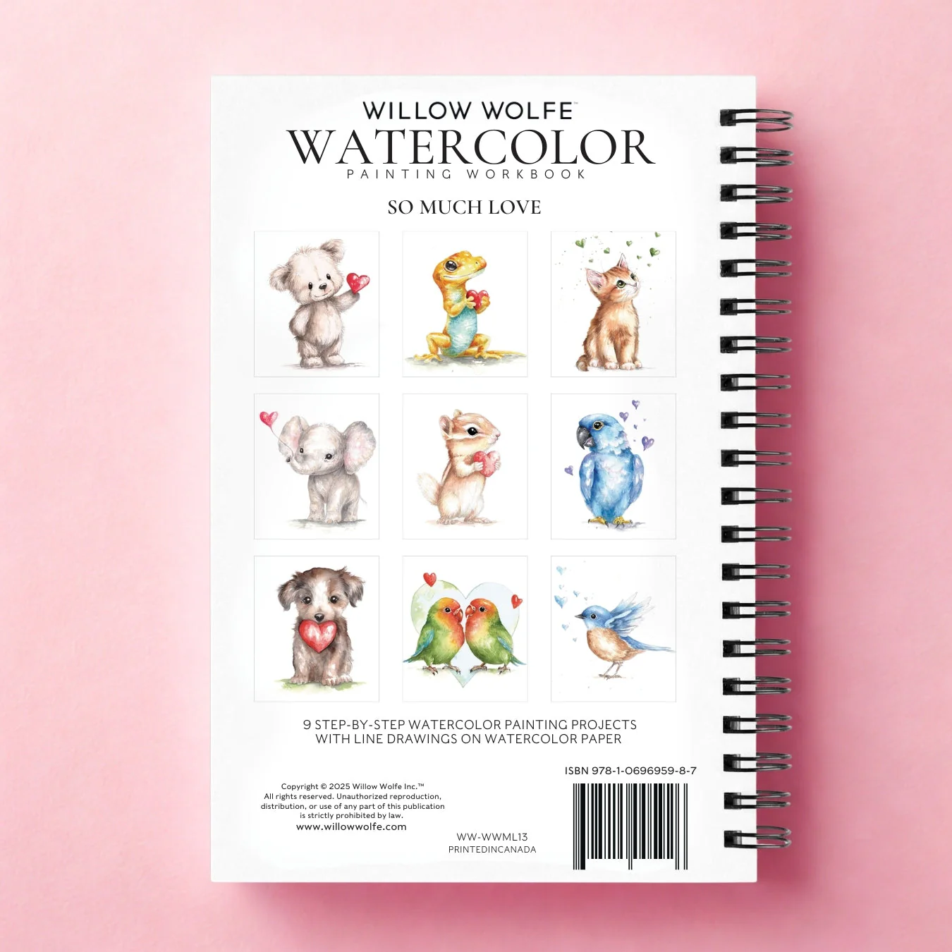 Willow Wolfe Watercolor Workbook - So Much Love - Image 3