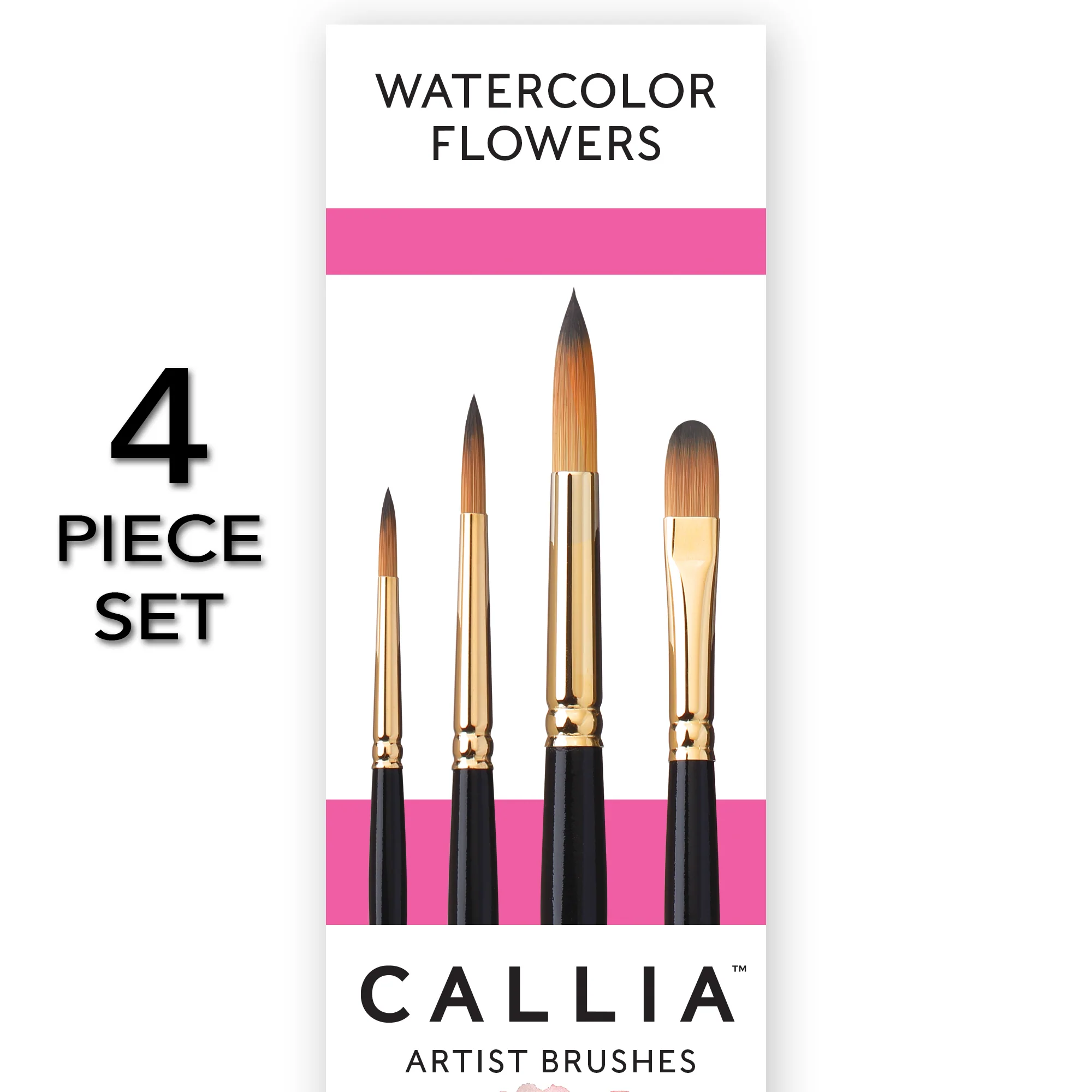 Willow Wolfe Callia Watercolour Flowers Set of 4 - Image 2