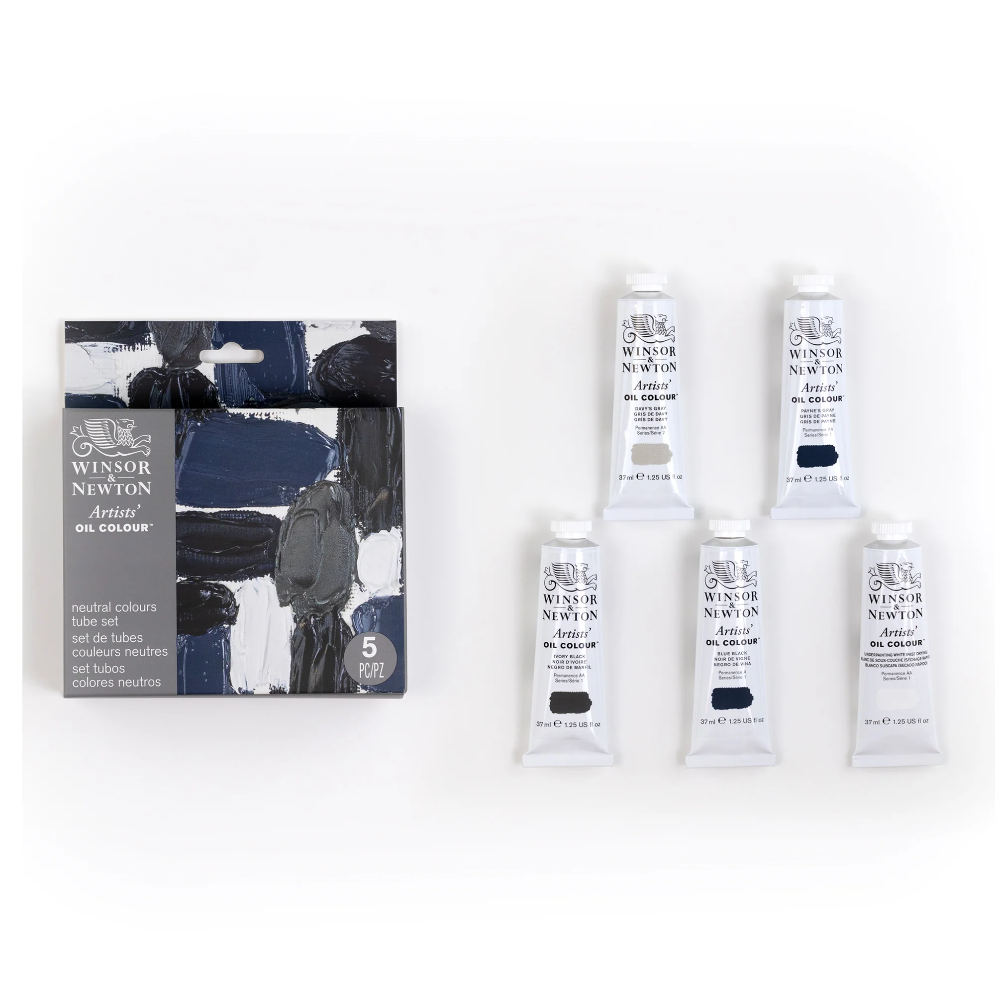 Winsor & Newton Artists' Oil Colours - Neutral Set of 5 - Image 2
