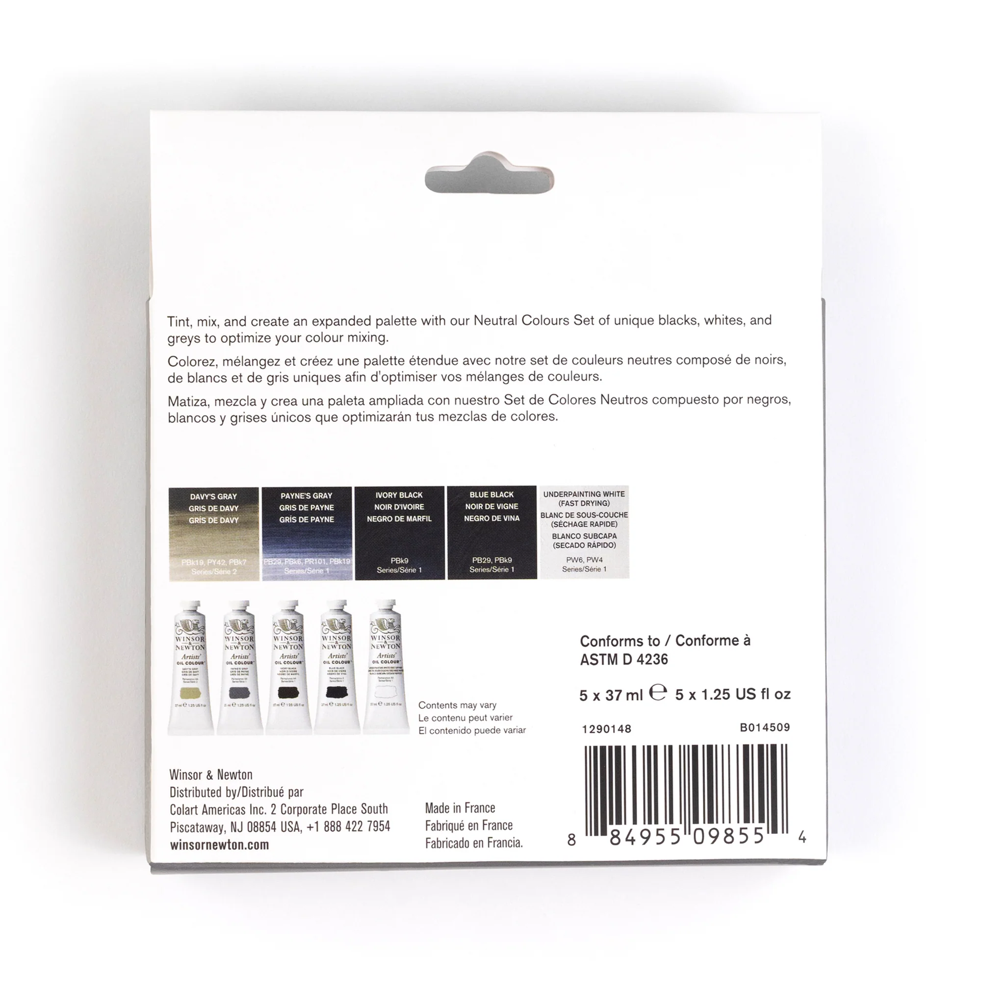 Winsor & Newton Artists' Oil Colours - Neutral Set of 5 - Image 4