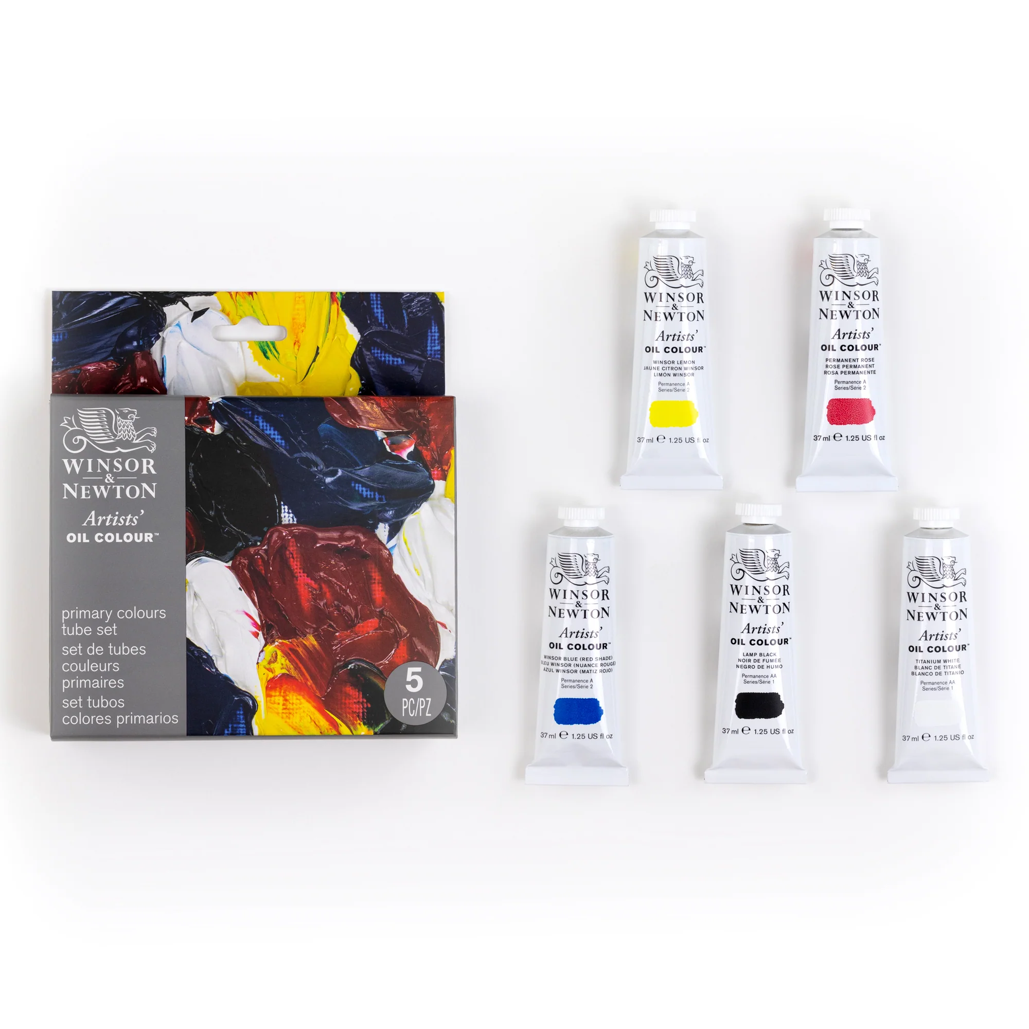 Winsor & Newton Artists' Oil Colours - Primary Set of 5 - Image 2
