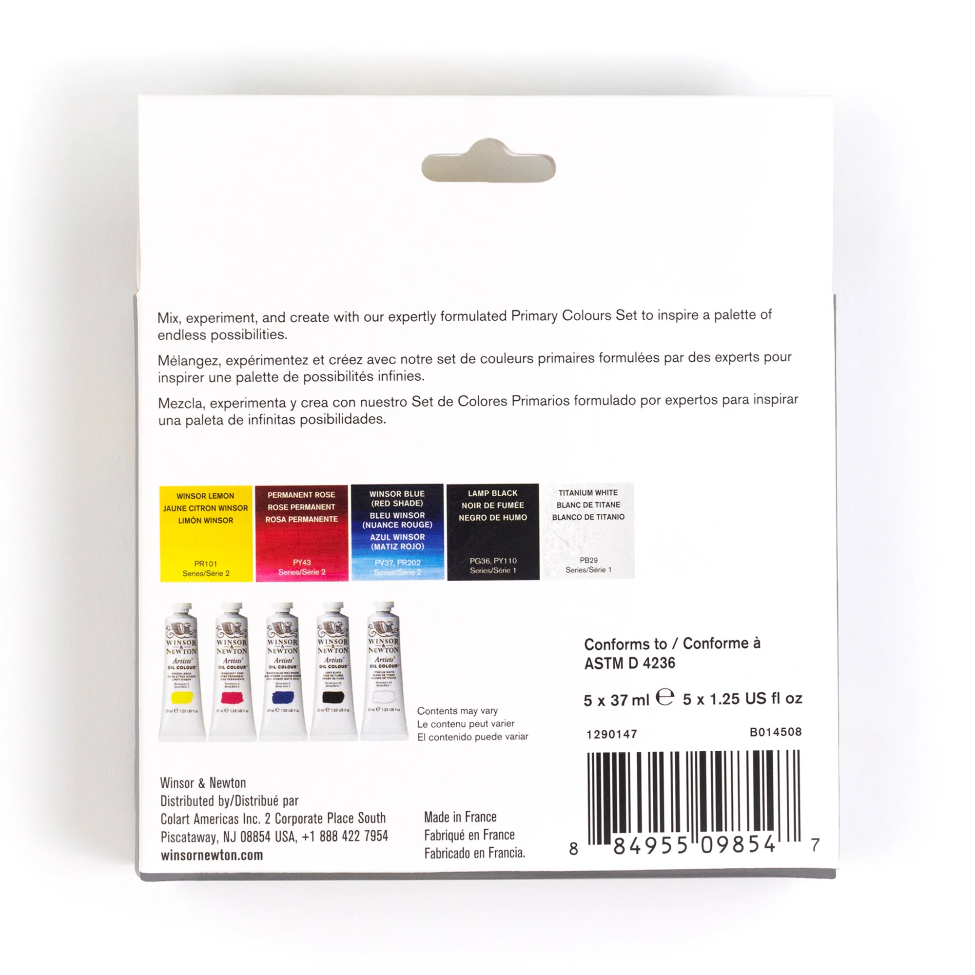 Winsor & Newton Artists' Oil Colours - Primary Set of 5 - Image 4