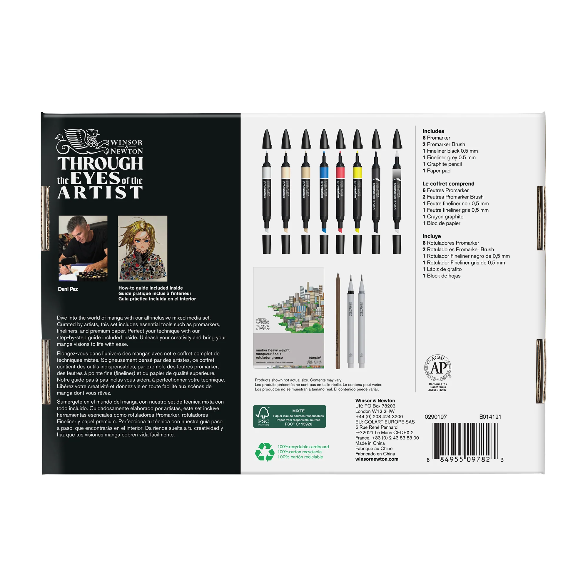 Winsor & Newton Graphic Art Manga Set of 12 - Image 4