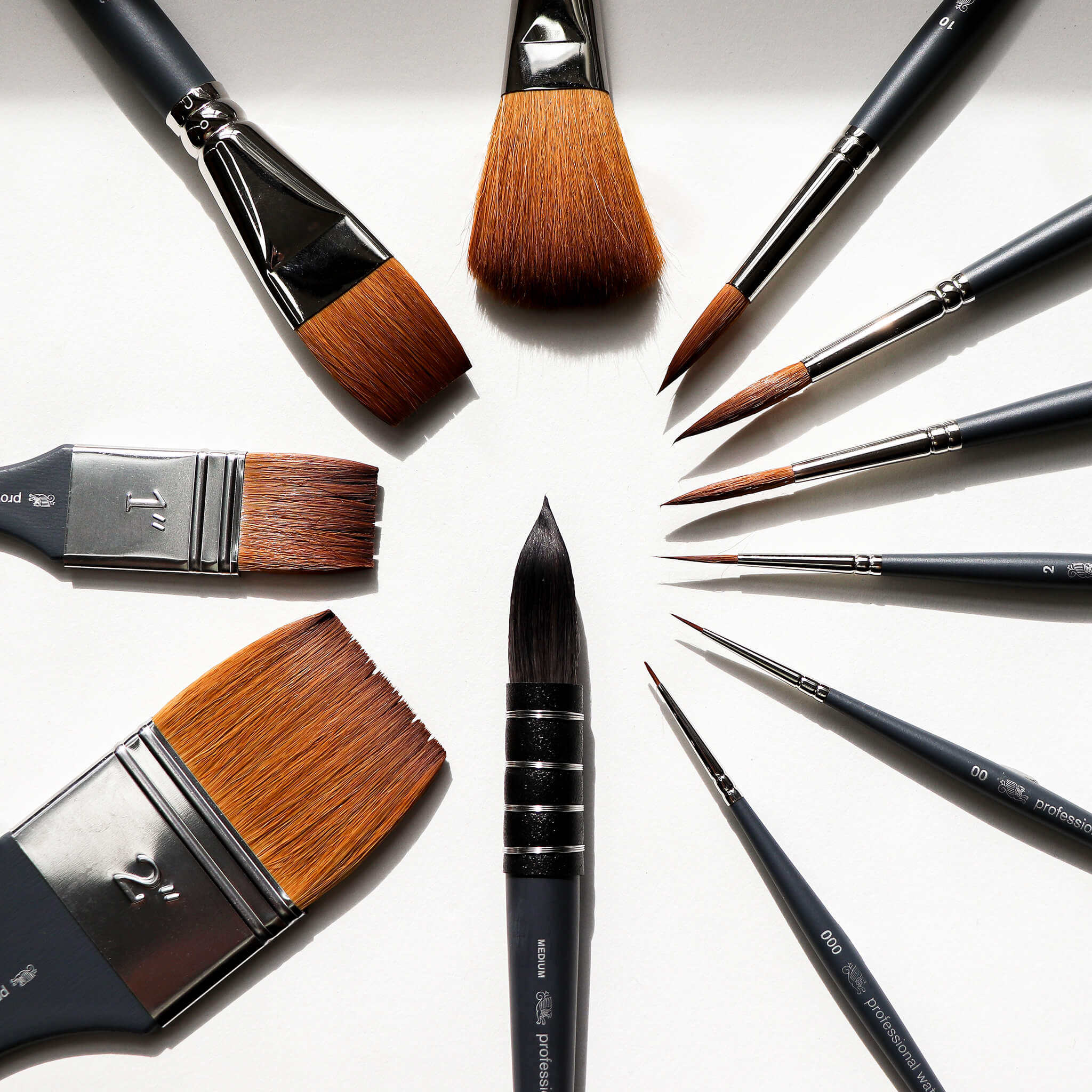 Winsor & Newton Professional Synthetic Watercolour Brushes