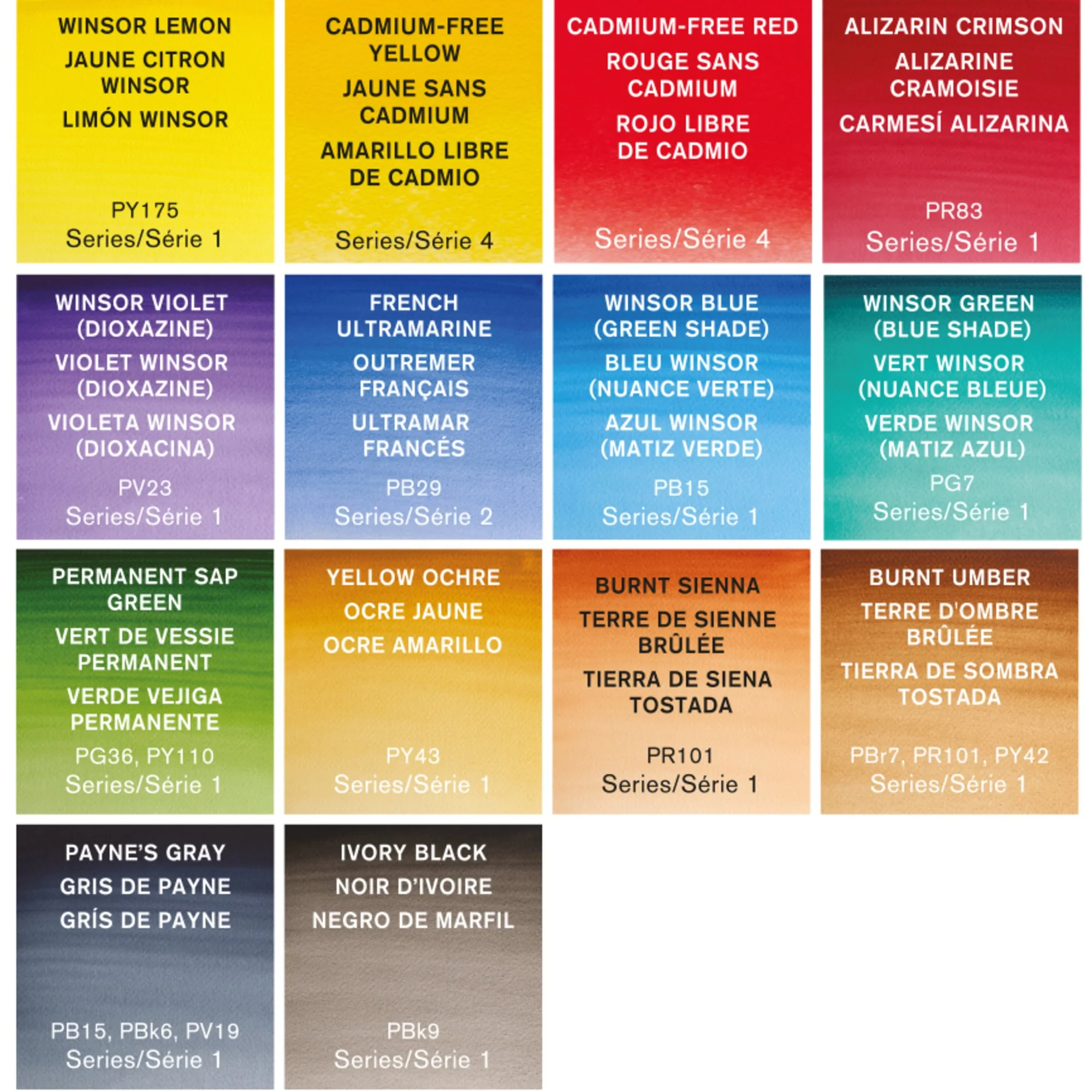 Winsor & Newton Professional Watercolour Set of 14 Compact Half Pans & Brush - Image 3