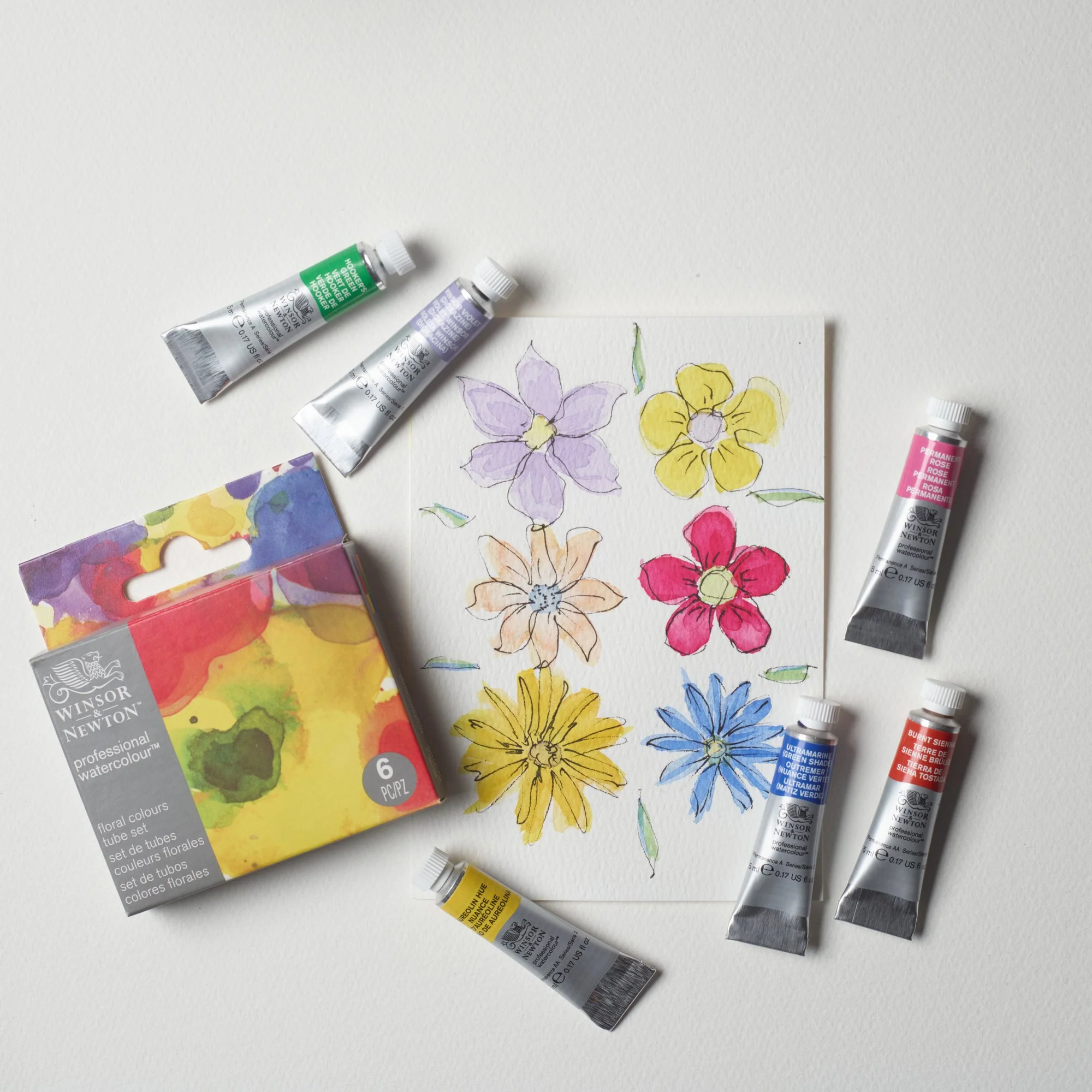 Winsor & Newton Professional Watercolour Floral Colours Tube Set of 6 - Image 5