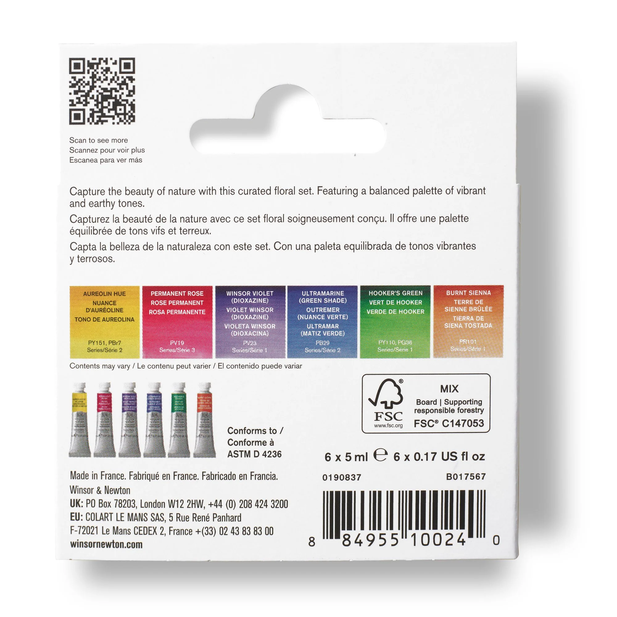 Winsor & Newton Professional Watercolour Floral Colours Tube Set of 6 - Image 7