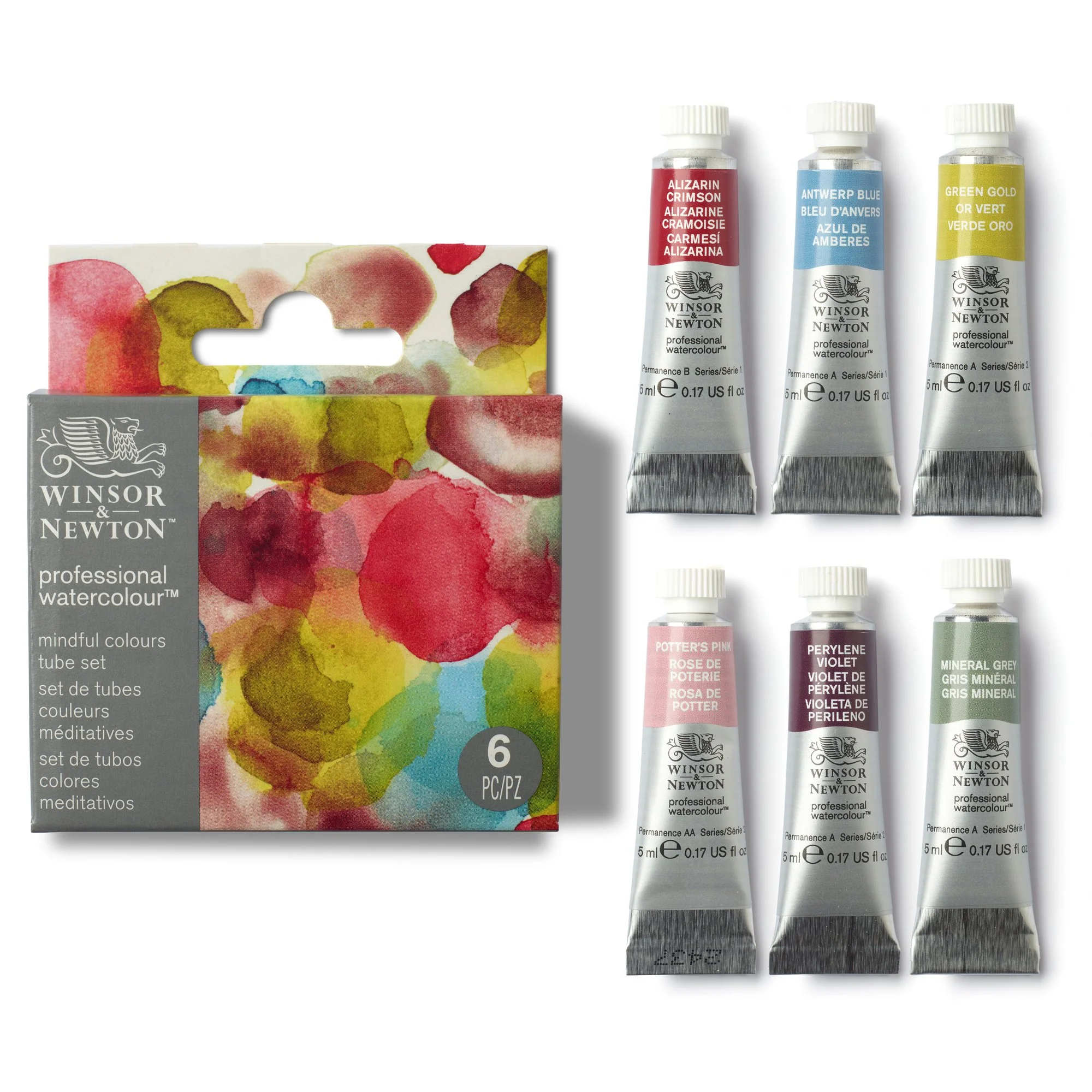Winsor & Newton Professional Watercolour Mindful Colours Tube Set of 6 - Image 2