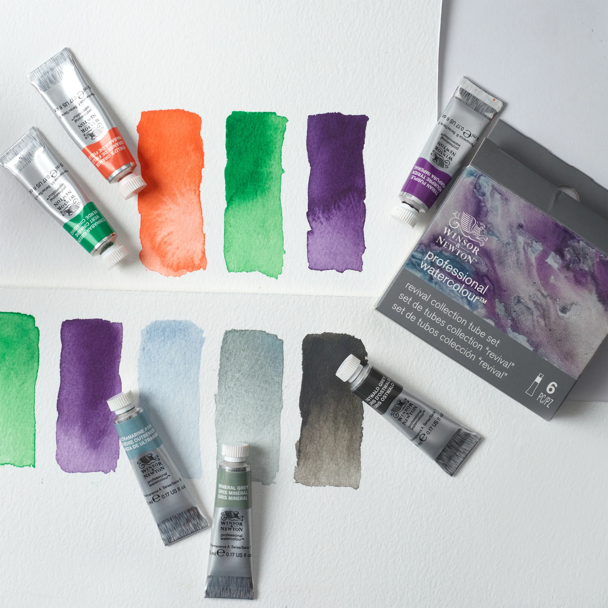 Winsor & Newton Professional Watercolour Set of 6 Revival Collection - Image 3