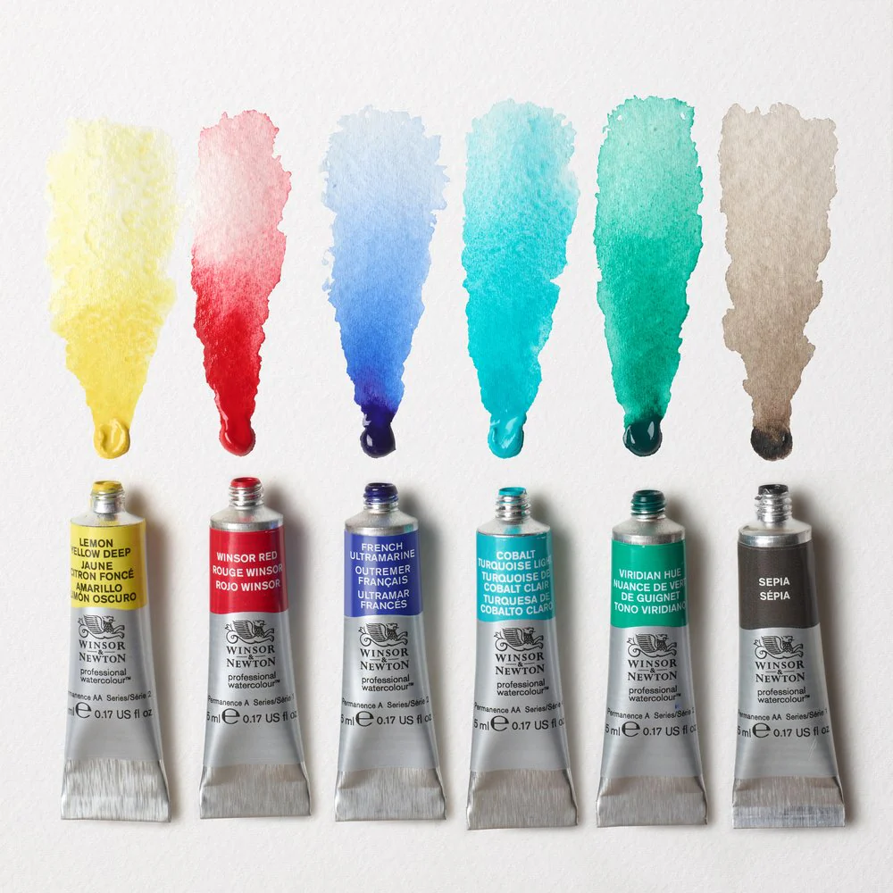 Winsor & Newton Professional Watercolour Urban Sketching Colours Tube Set of 6 - Image 2