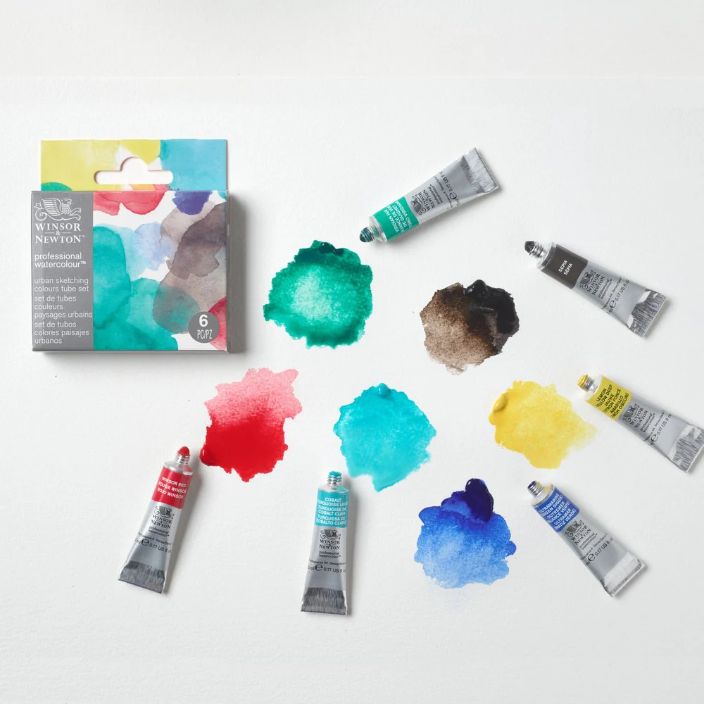 Winsor & Newton Professional Watercolour Urban Sketching Colours Tube Set of 6 - Image 5