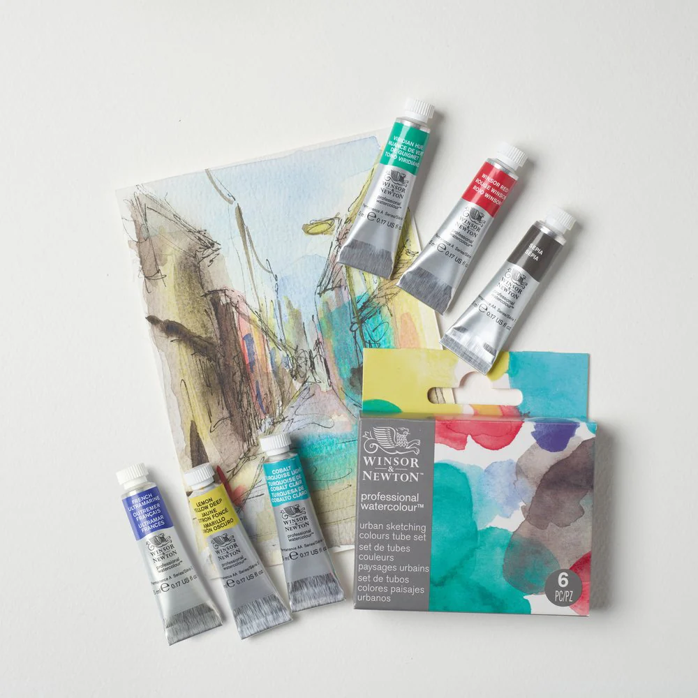 Winsor & Newton Professional Watercolour Urban Sketching Colours Tube Set of 6 - Image 6